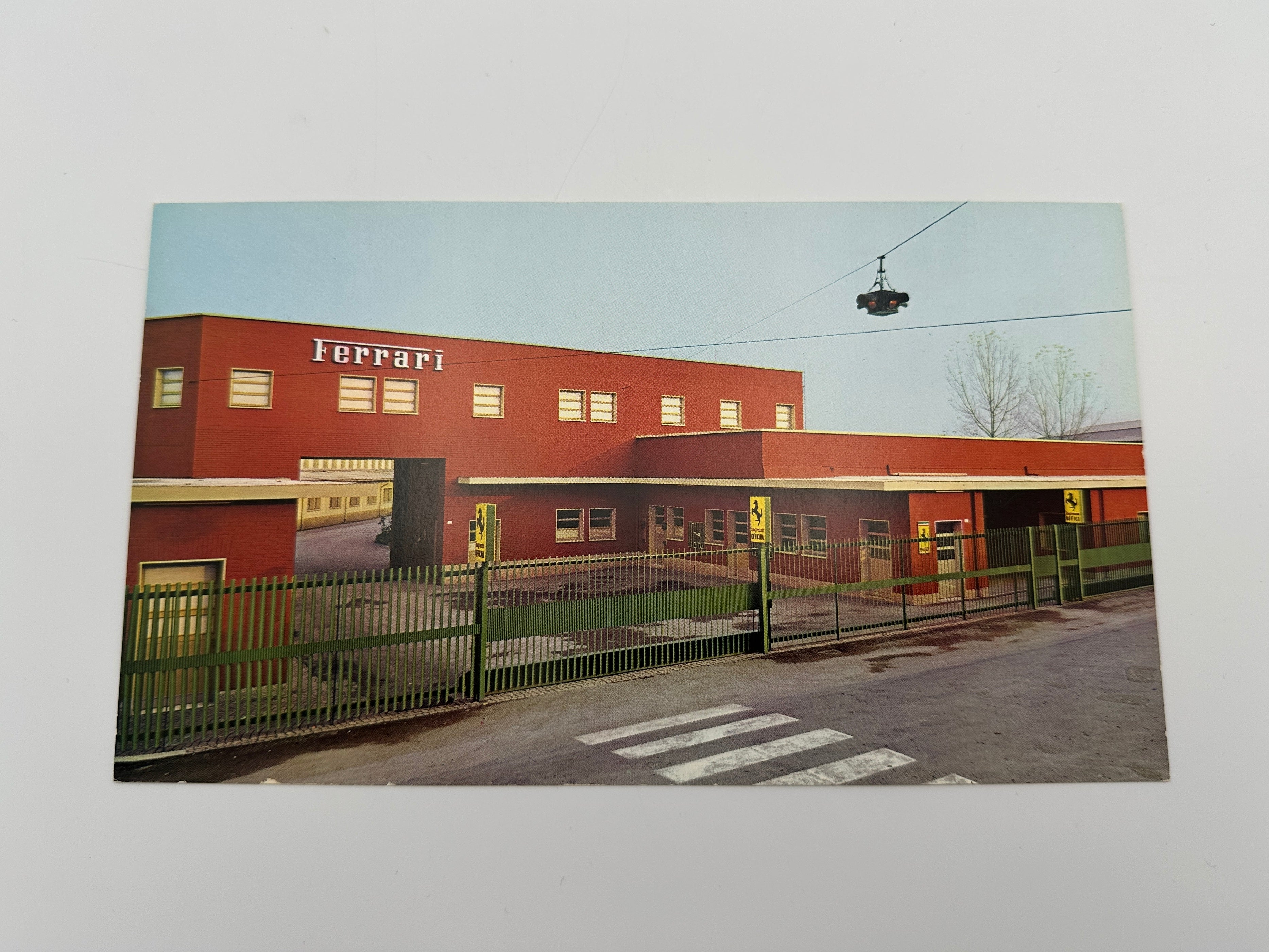 Ferrari Factory Entrance Gate Postcard 1960's - Official Factory Card
