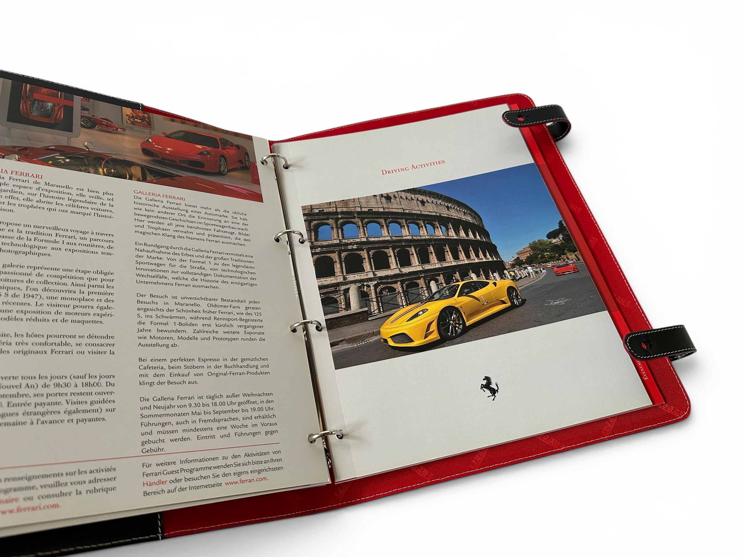 Ferrari Black Leather Welcome Kit, Organizer - Welcome To Ferrari - Of