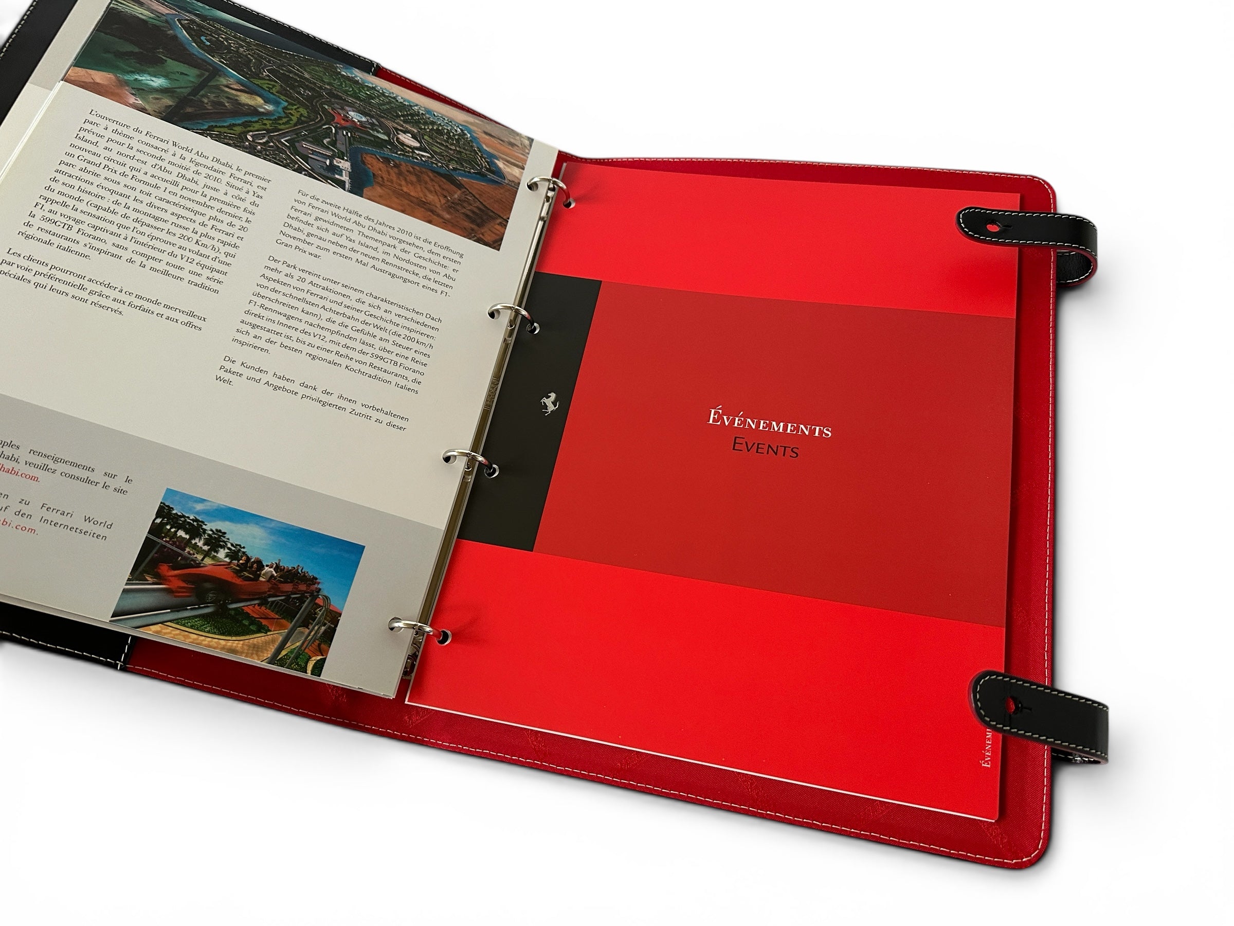 Ferrari Black Leather Welcome Kit, Organizer - Welcome To Ferrari - Of