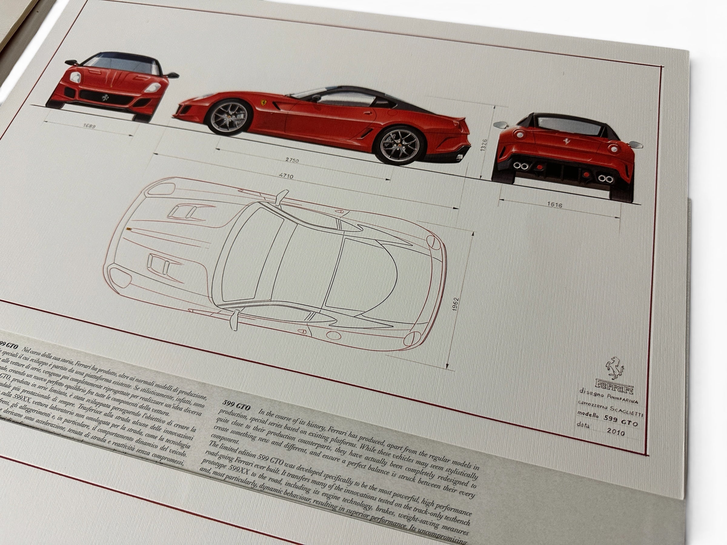 Ferrari 599 GTO Introduction Lithograph Set, Portfolio - 250 GTO, 288 GTO - Limited 1 of 999