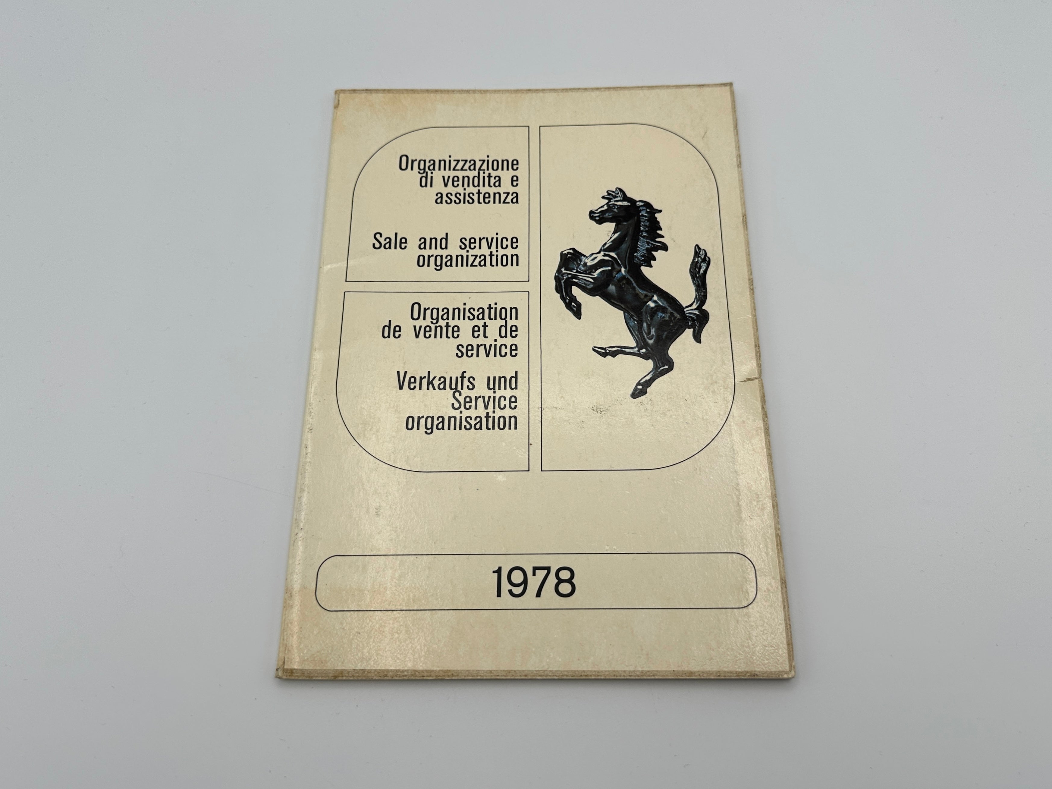 Ferrari 1978 Dealer Directory/ Sale and Service Organization #151/78