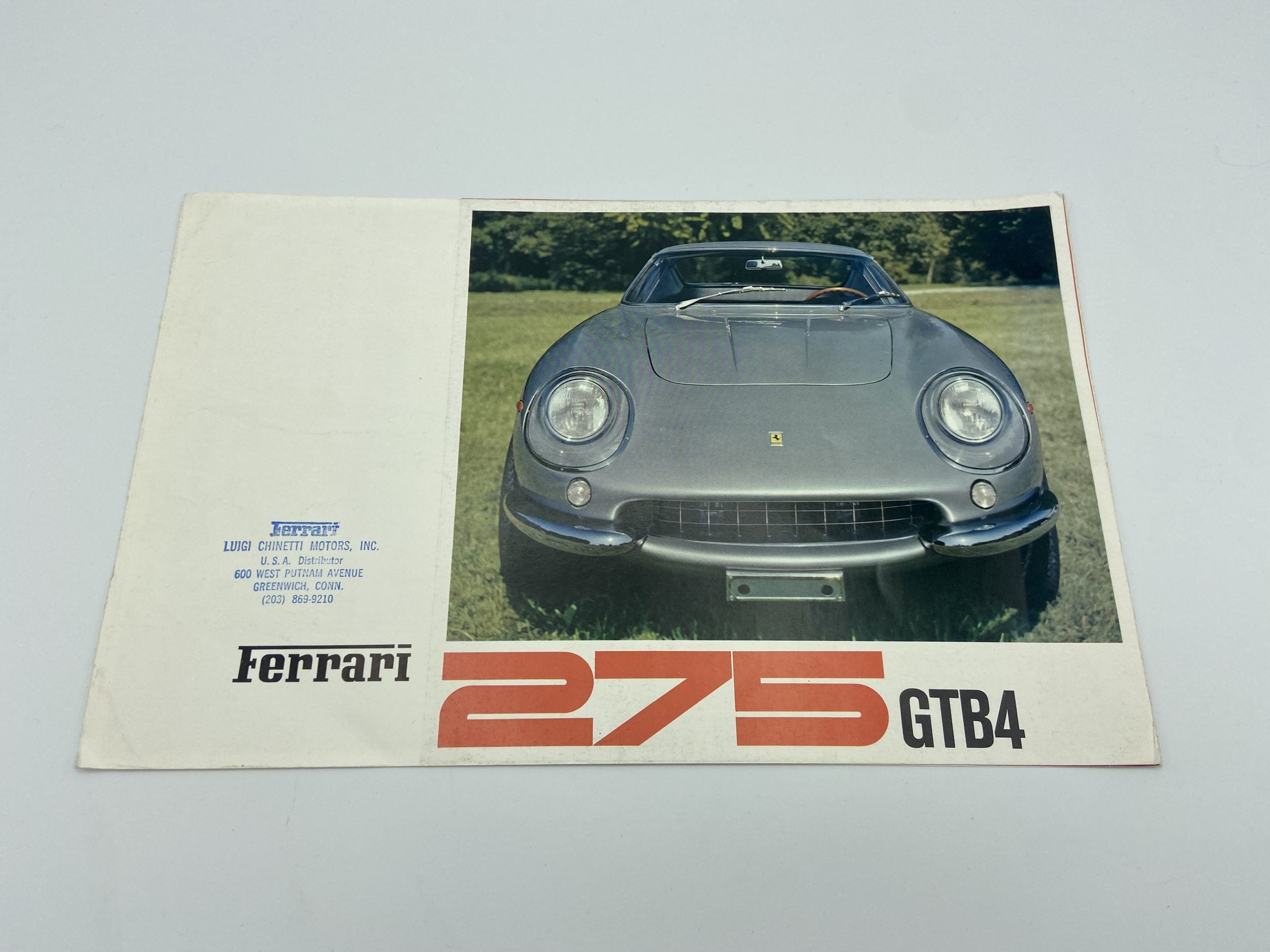 Ferrari 275 GTB4 Long Nose Sales Brochure #13/66 - 1966 - Chinetti Stamp