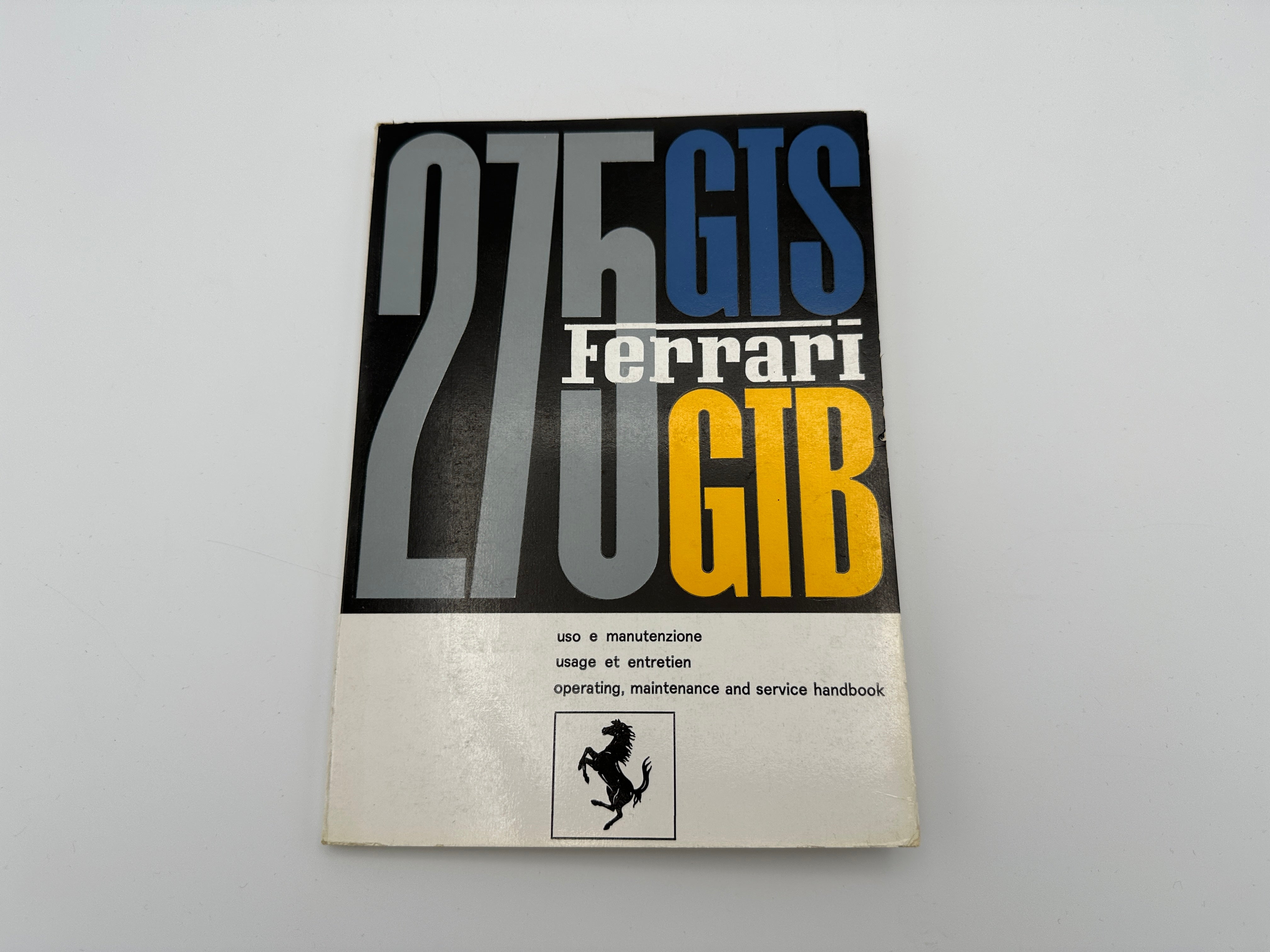 Ferrari 275 GTB/GTS Owner's Manual, Handbook #01/65 - 1965