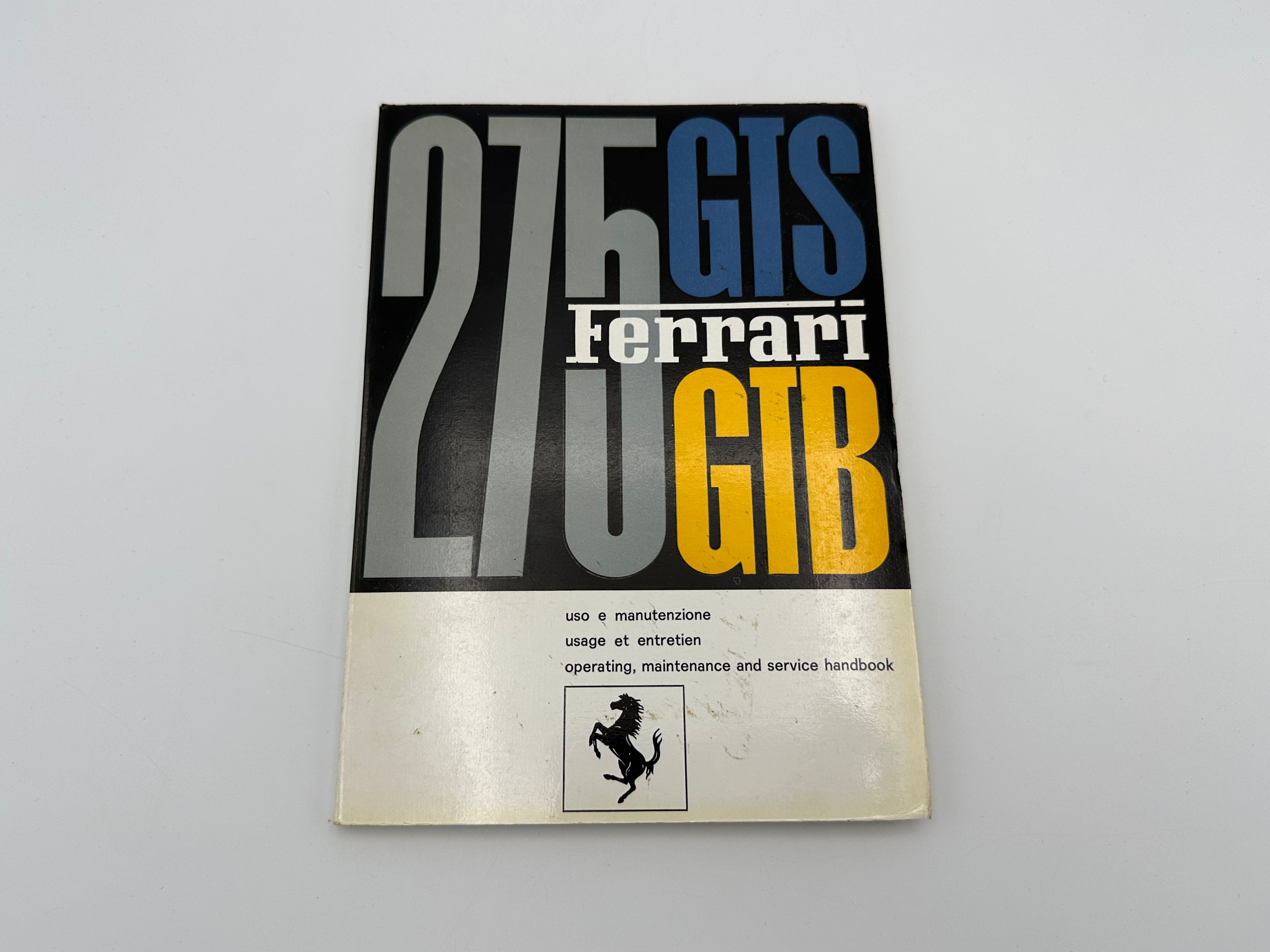 Ferrari 275 GTB/GTS Owner's Manual, Handbook #01/65 from 1965