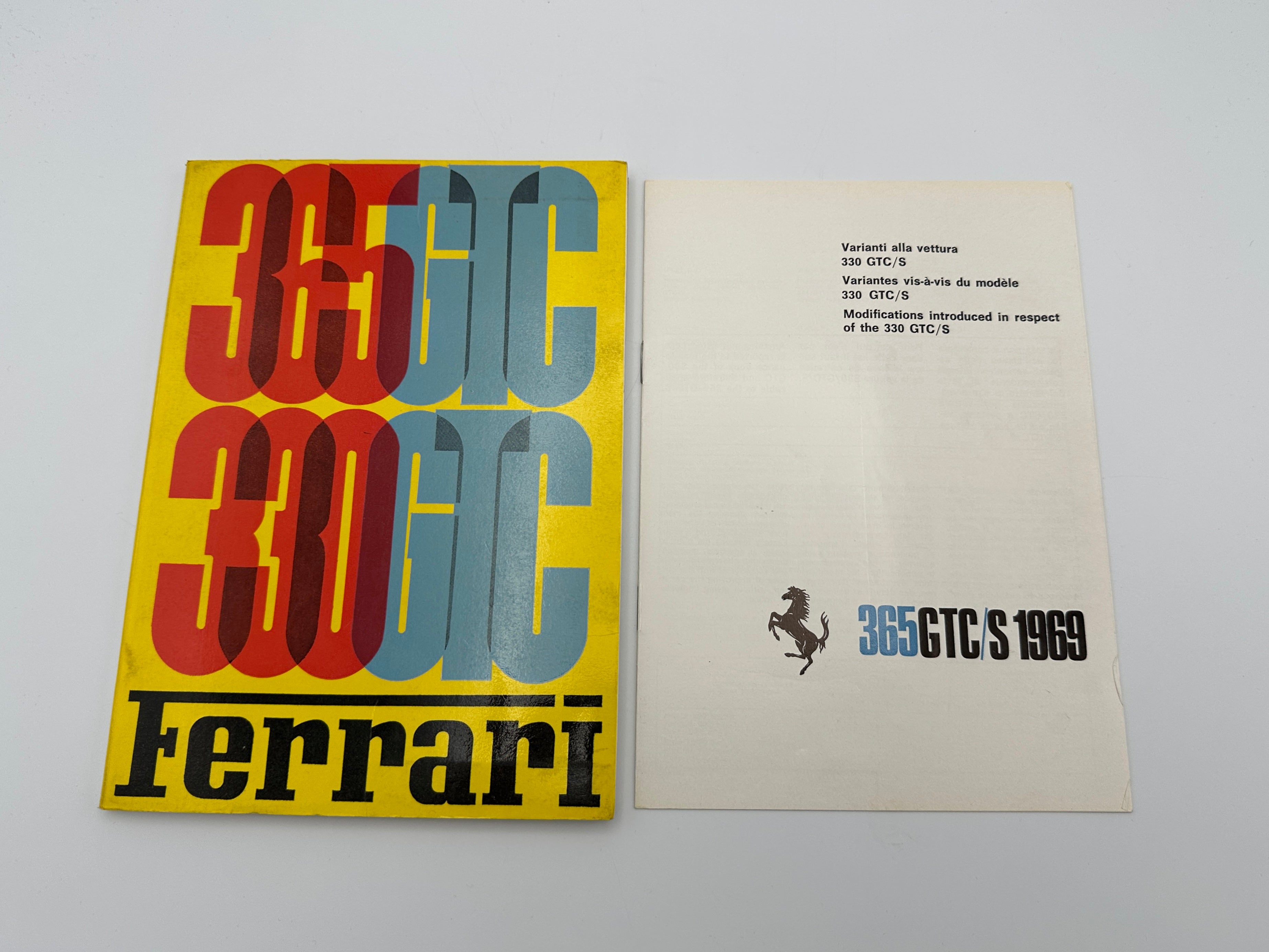 Ferrari 330/365 GTC Owner's Manual, Handbook #32/69 - 1969
