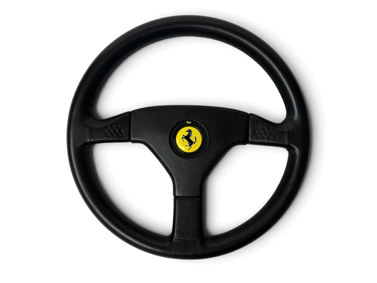 Ferrari 348, 512 TR, Mondial T Momo Leather Steering Wheel - Horn Button - 05-92