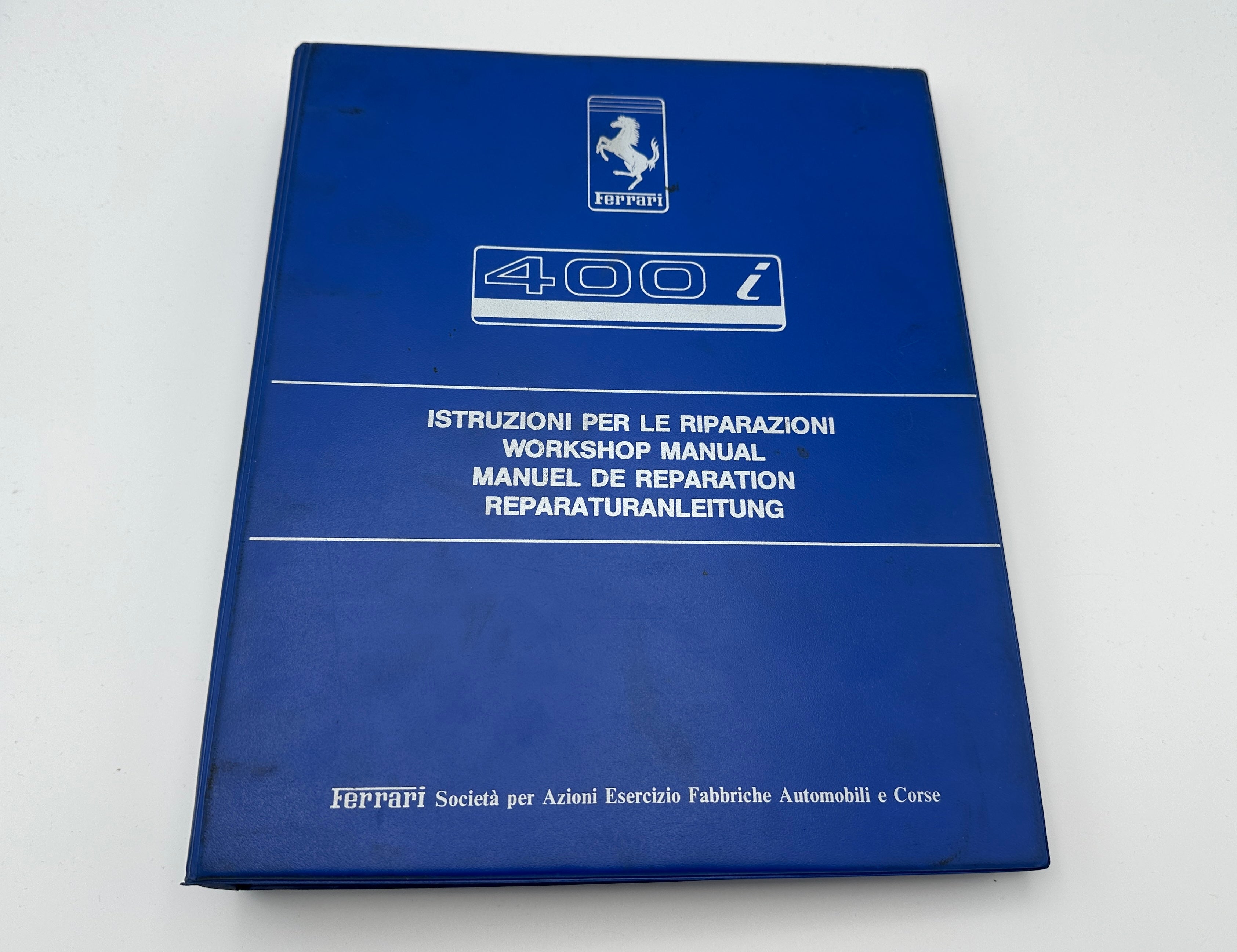 Ferrari 400i Workshop Repair Manual, Repair Instructions #338/85 - 1985