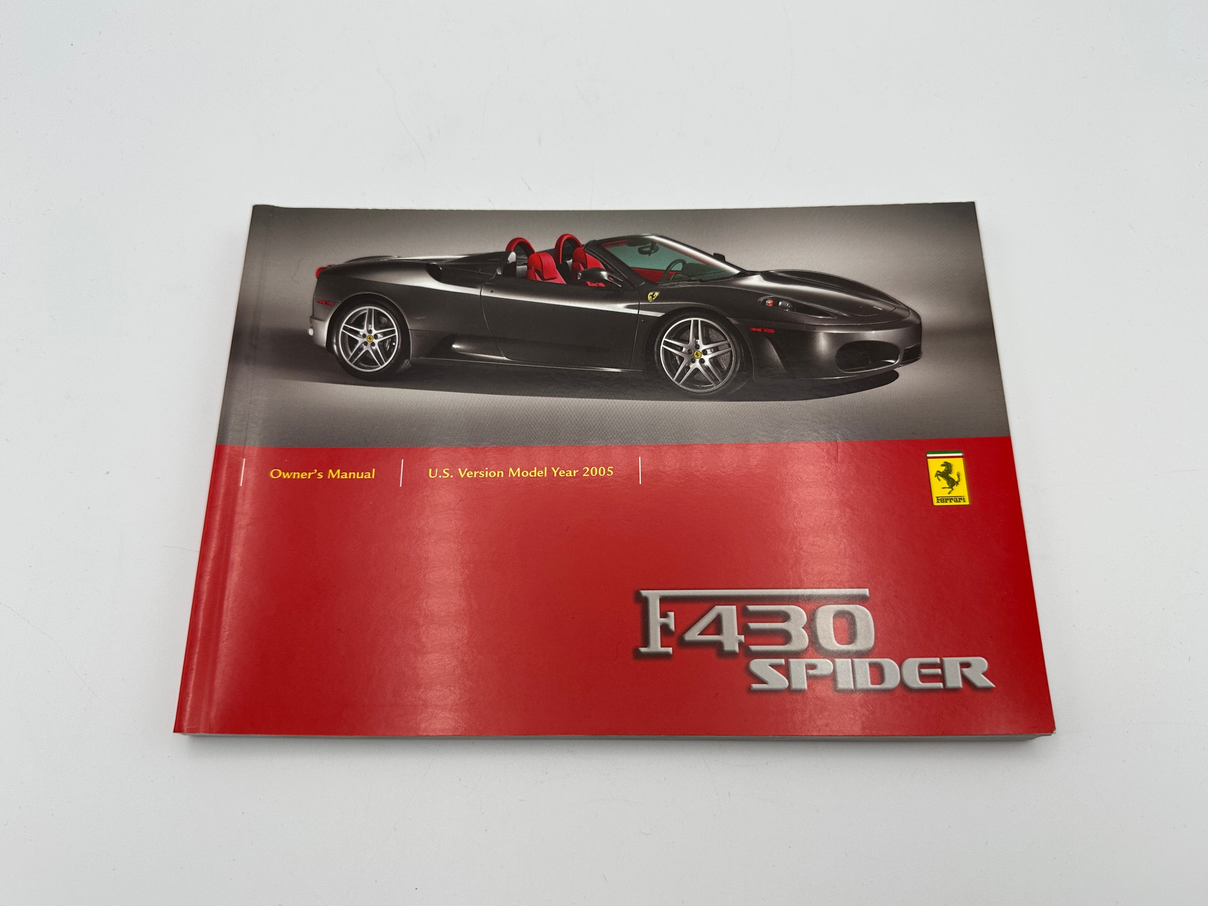 Ferrari 430 F430 Spider U.S.Version MY 2005 Owner's Manual #2185/05