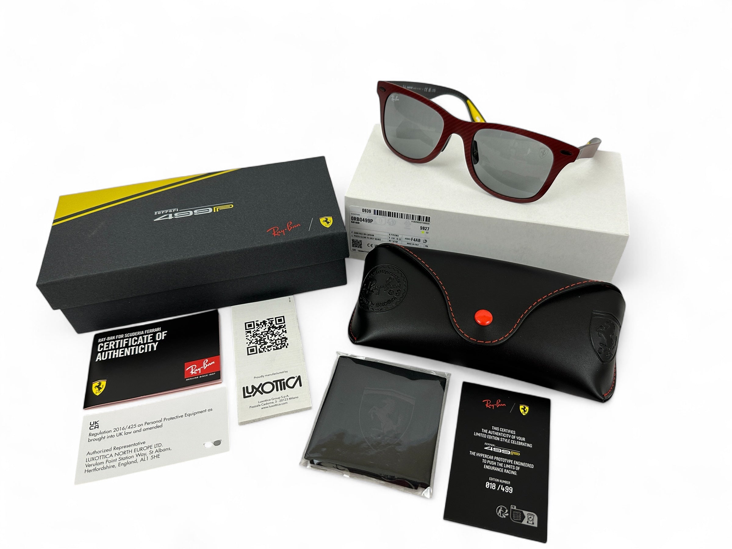 Ray Ban Ferrari Carbon Fiber Limited Edition Ferrari 499P Le Mans
