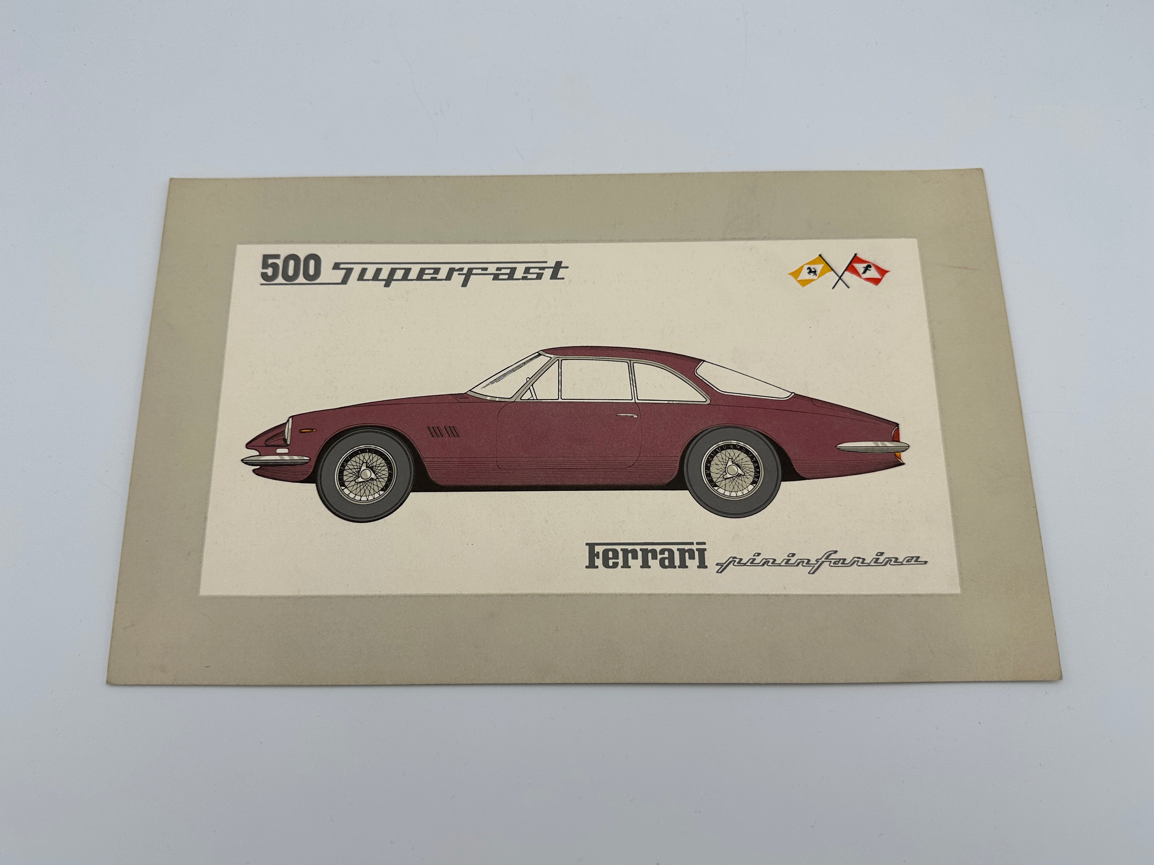 Ferrari 500 Superfast Pininfarina Sales Brochure Sheet Document - 1964