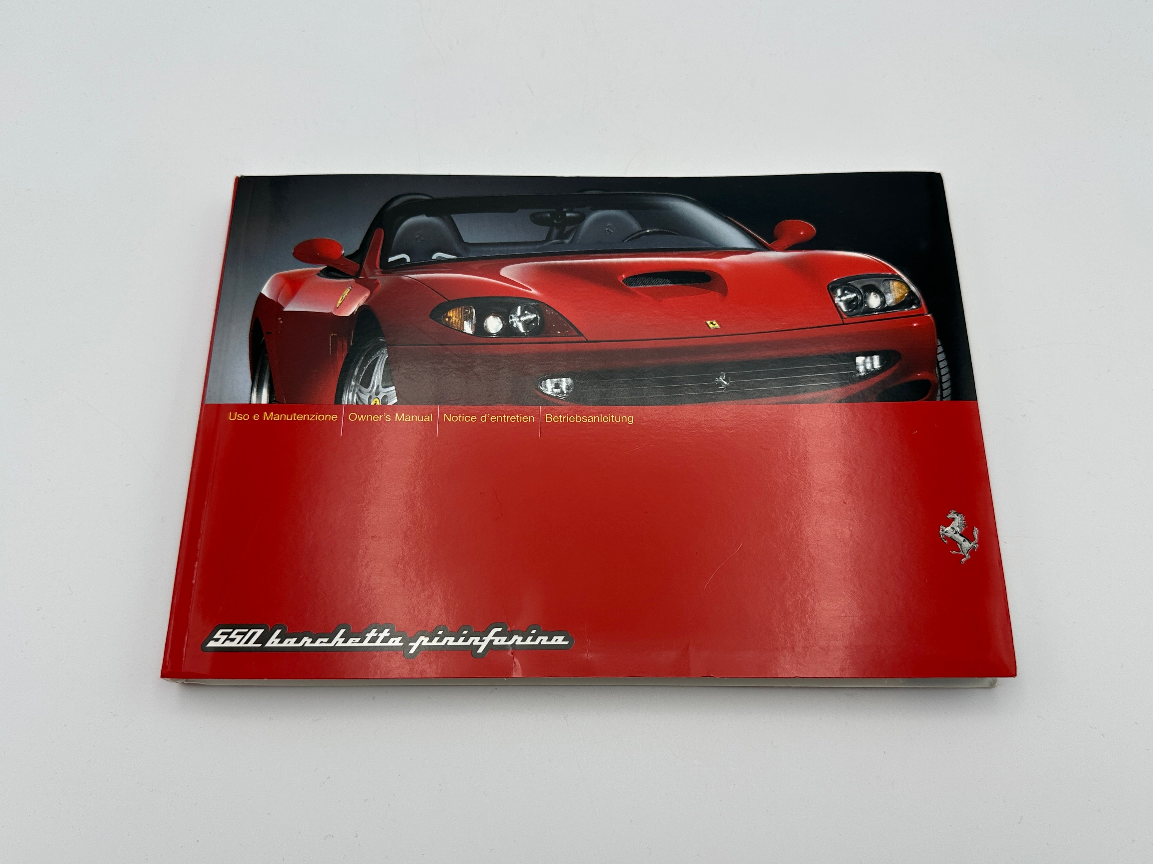 Ferrari 550 Barchetta Pininfarina Owners Manual, Handbook - #1698/01 - 2001