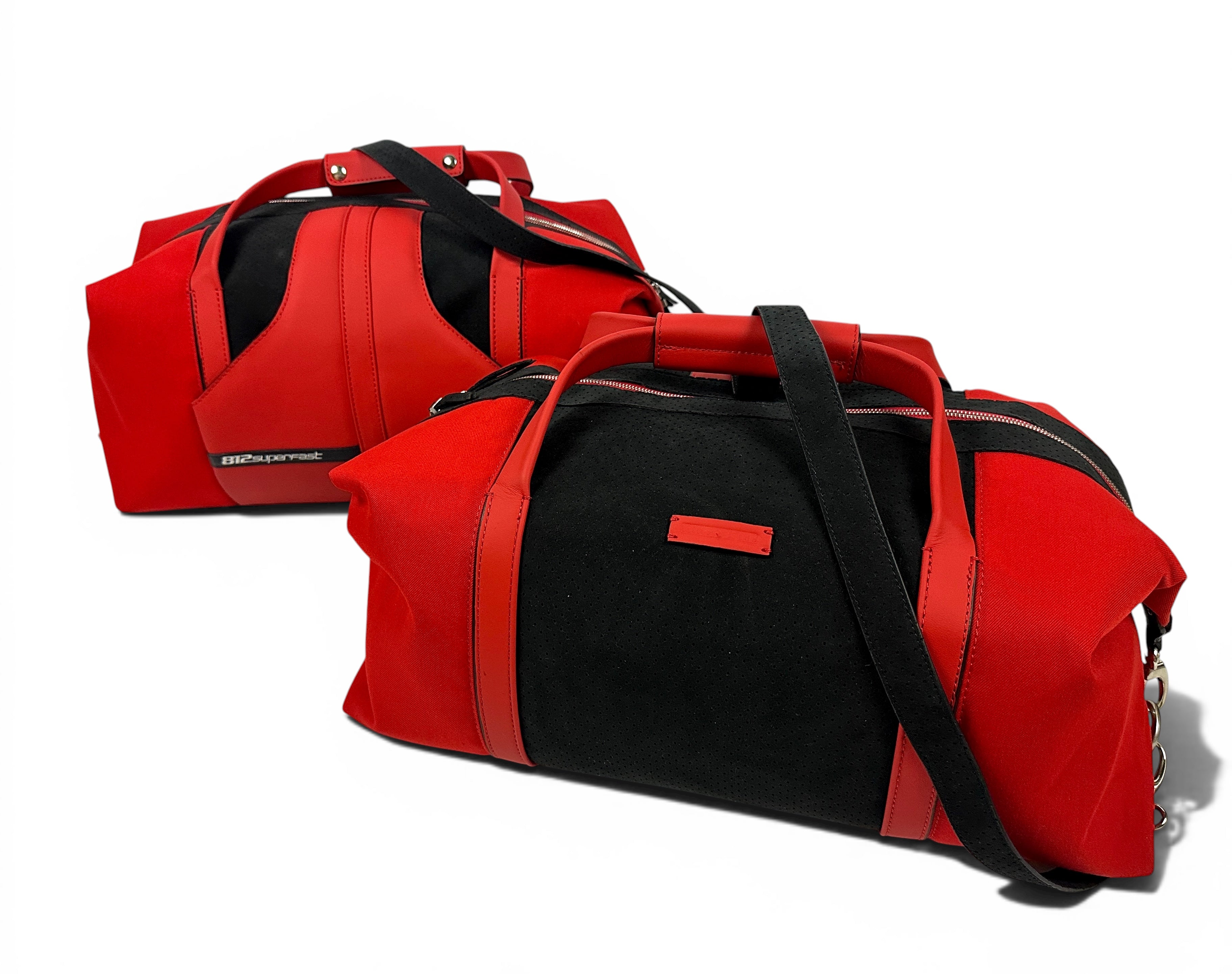 Ferrari 812 Superfast Red Leather Luggage Bags – Shoulder Bag - Tailor Made