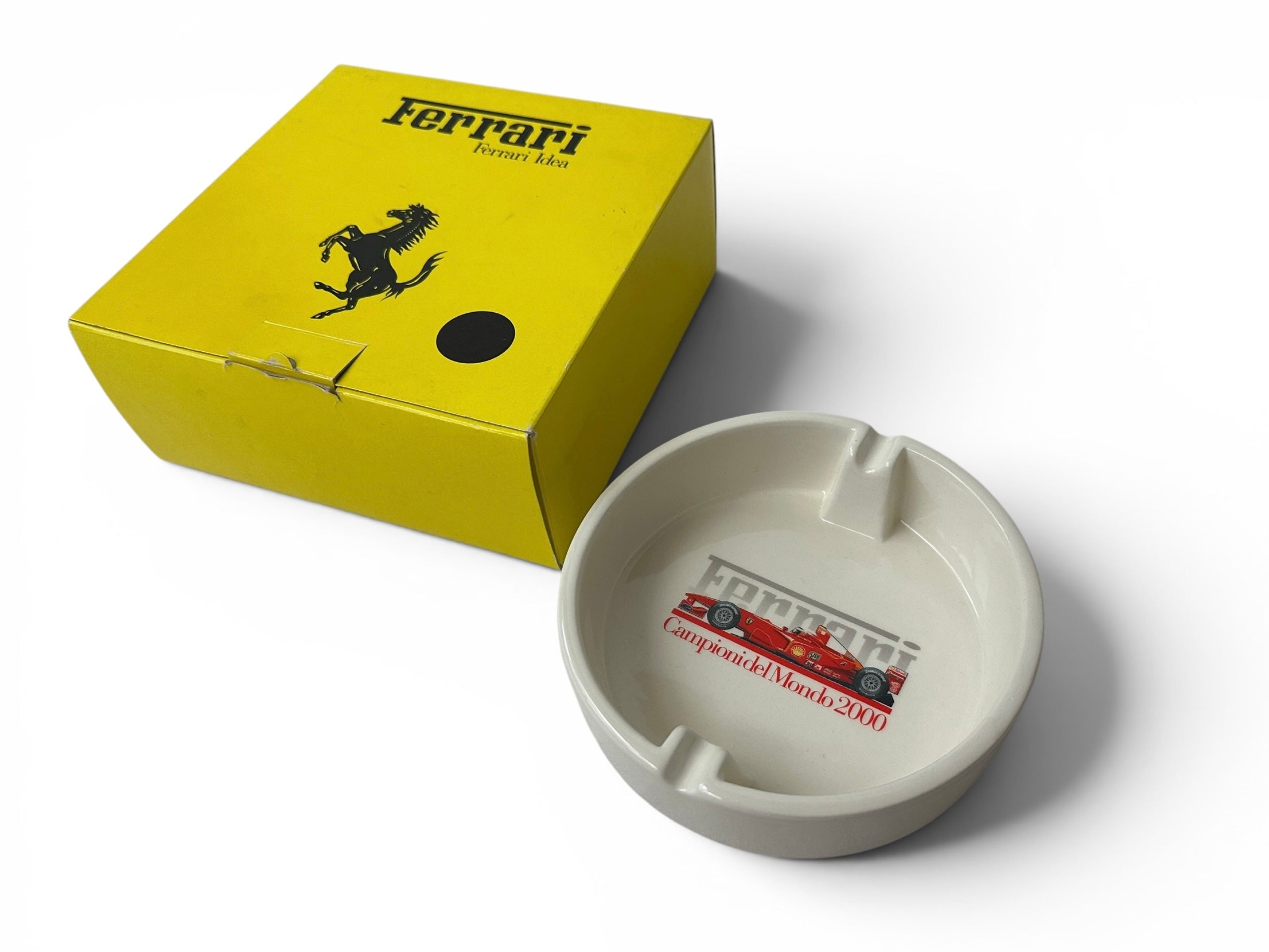 Ferrari Ceramic Ashtray By Bitossi Italy - Official IDEA Accessory - F1-2000 Michael Schumacher