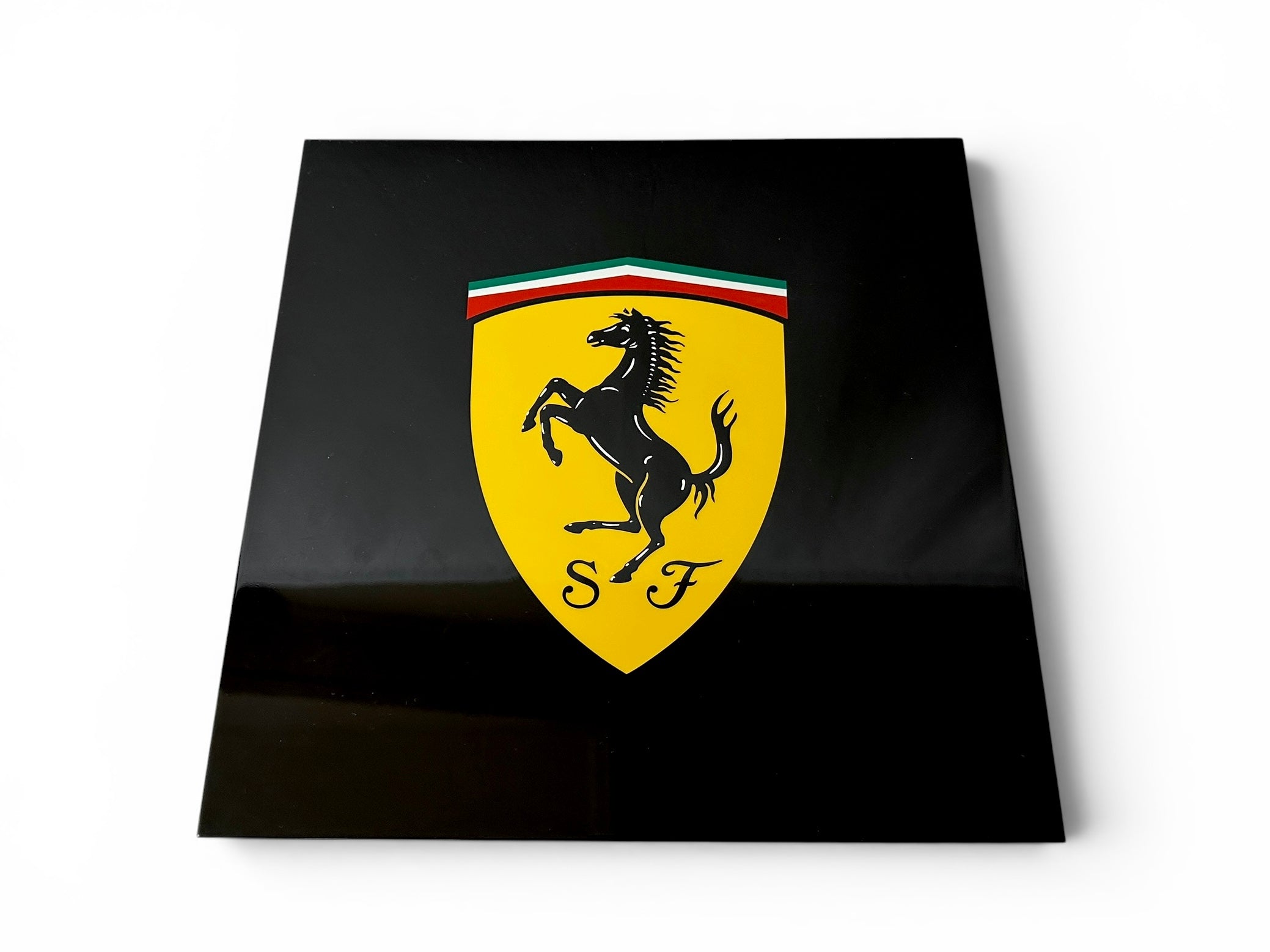 Ferrari Dealership Showroom Paint Sample Tile - PPG Color Sample - Nero B/B FER.1250