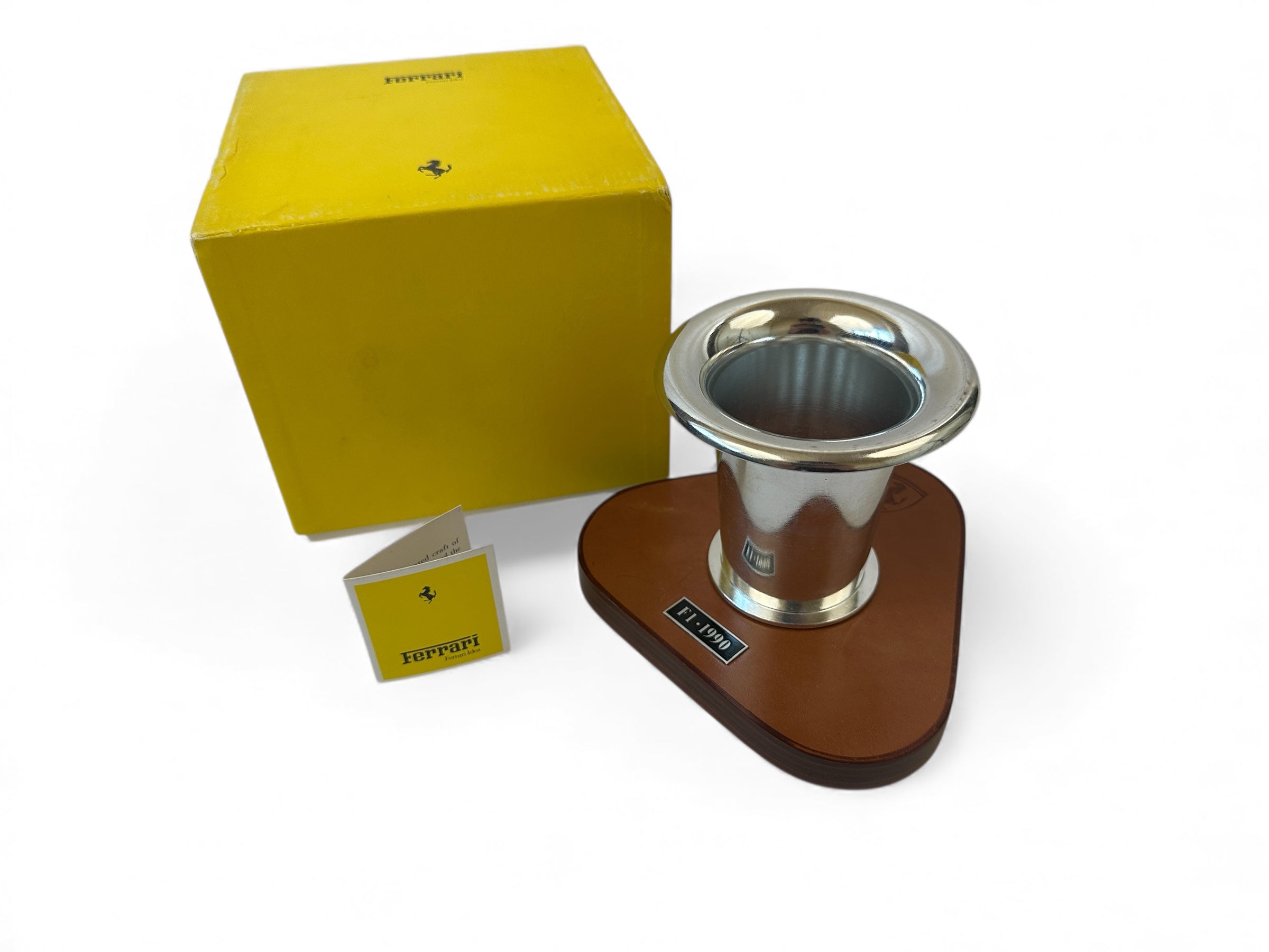 Ferrari F1 Air Intake 1990 On Schedoni Leather Base - Paperweight - Official Accessory