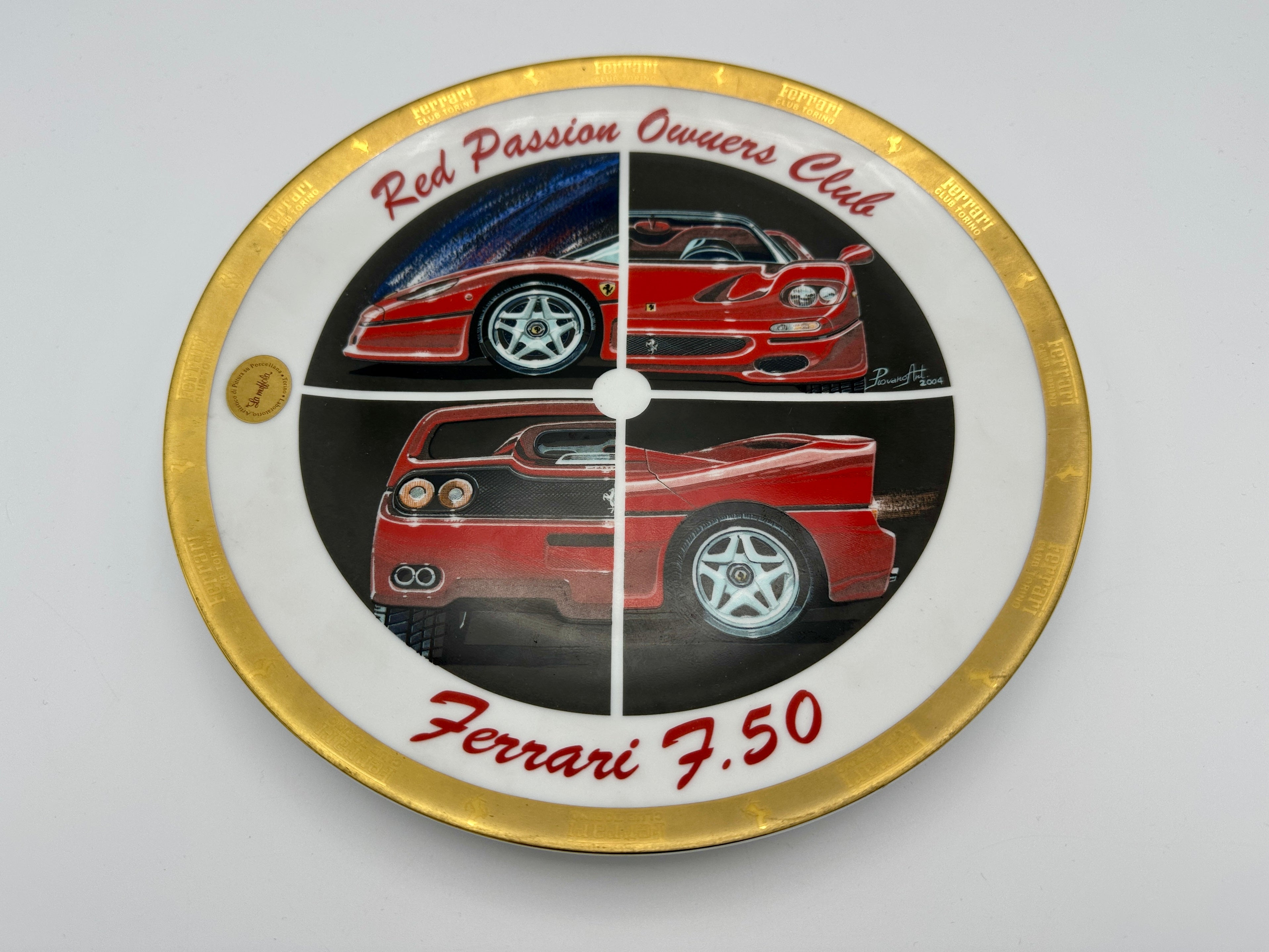 Ferrari F50 Ceramic Plate – Club Torino – Limited 89/250– Collectors Accessory
