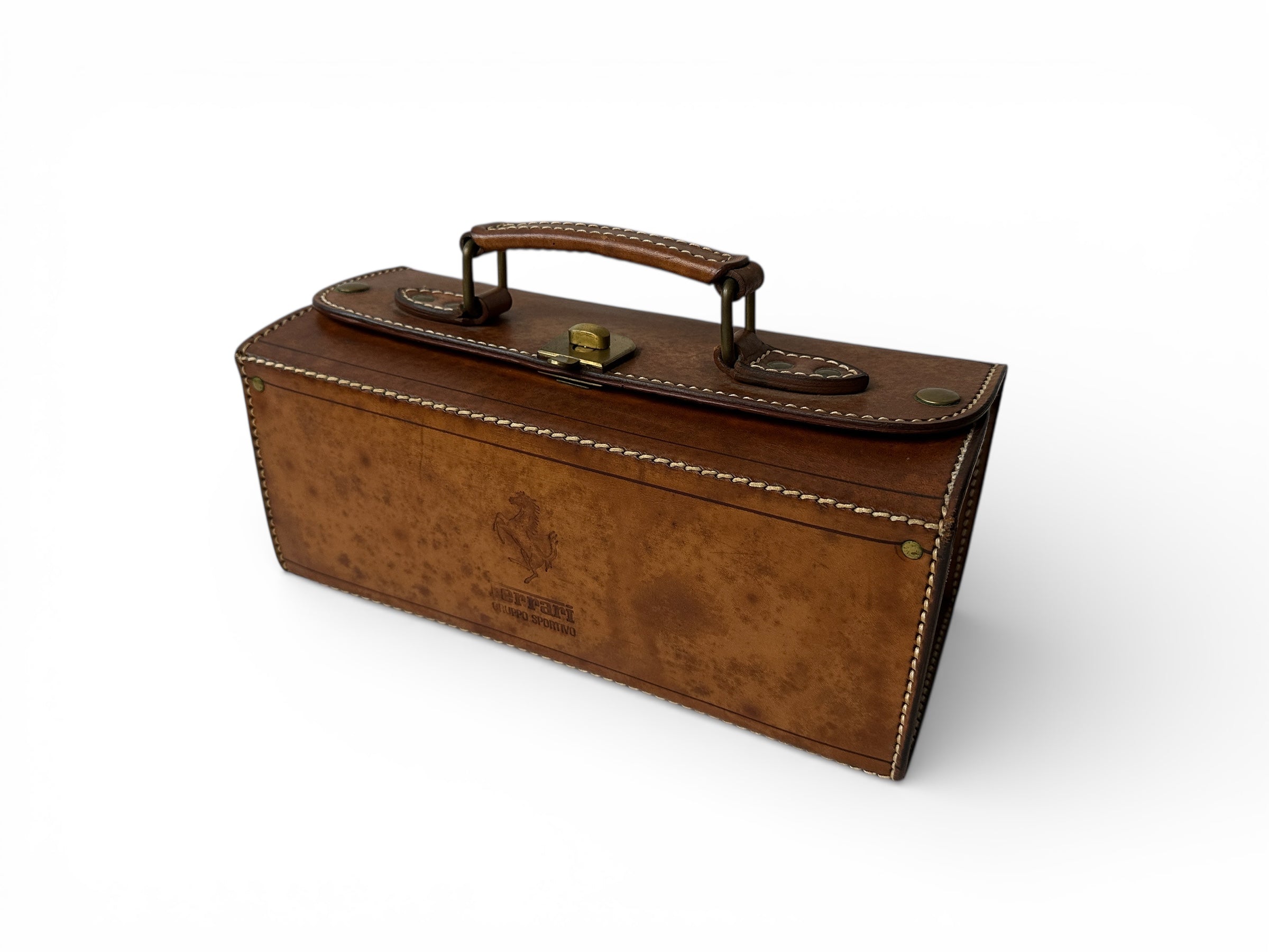 Ferrari Gestione Sportiva Schedoni Leather Case, Tools and Equipment Bag