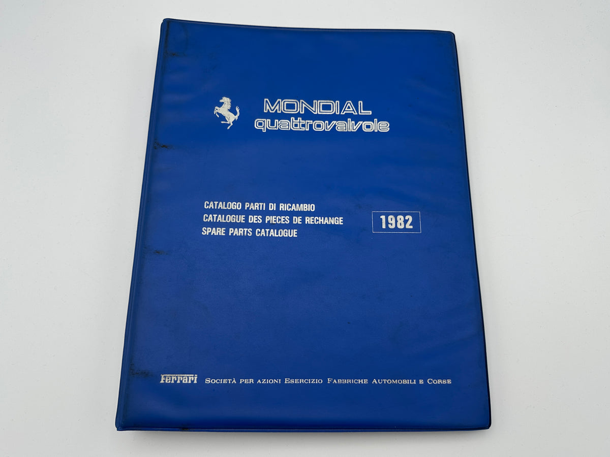 Ferrari Mondial QV Quattrovalvole Spare Parts Catalogue - September 1982