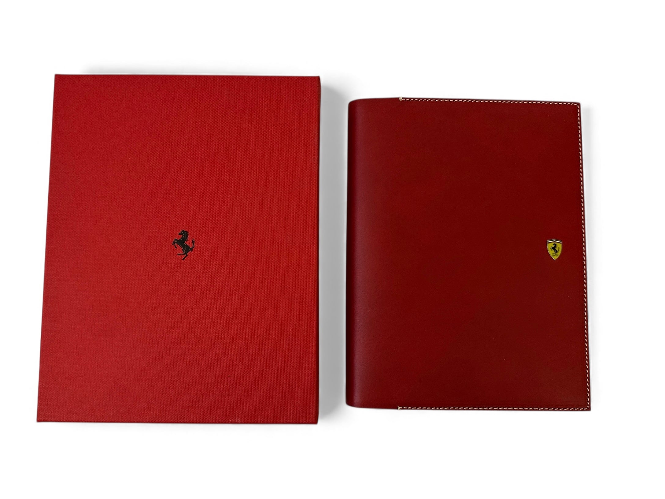 Ferrari Red Leather Business Organizer, Notepad, Pouch - Official Accessory