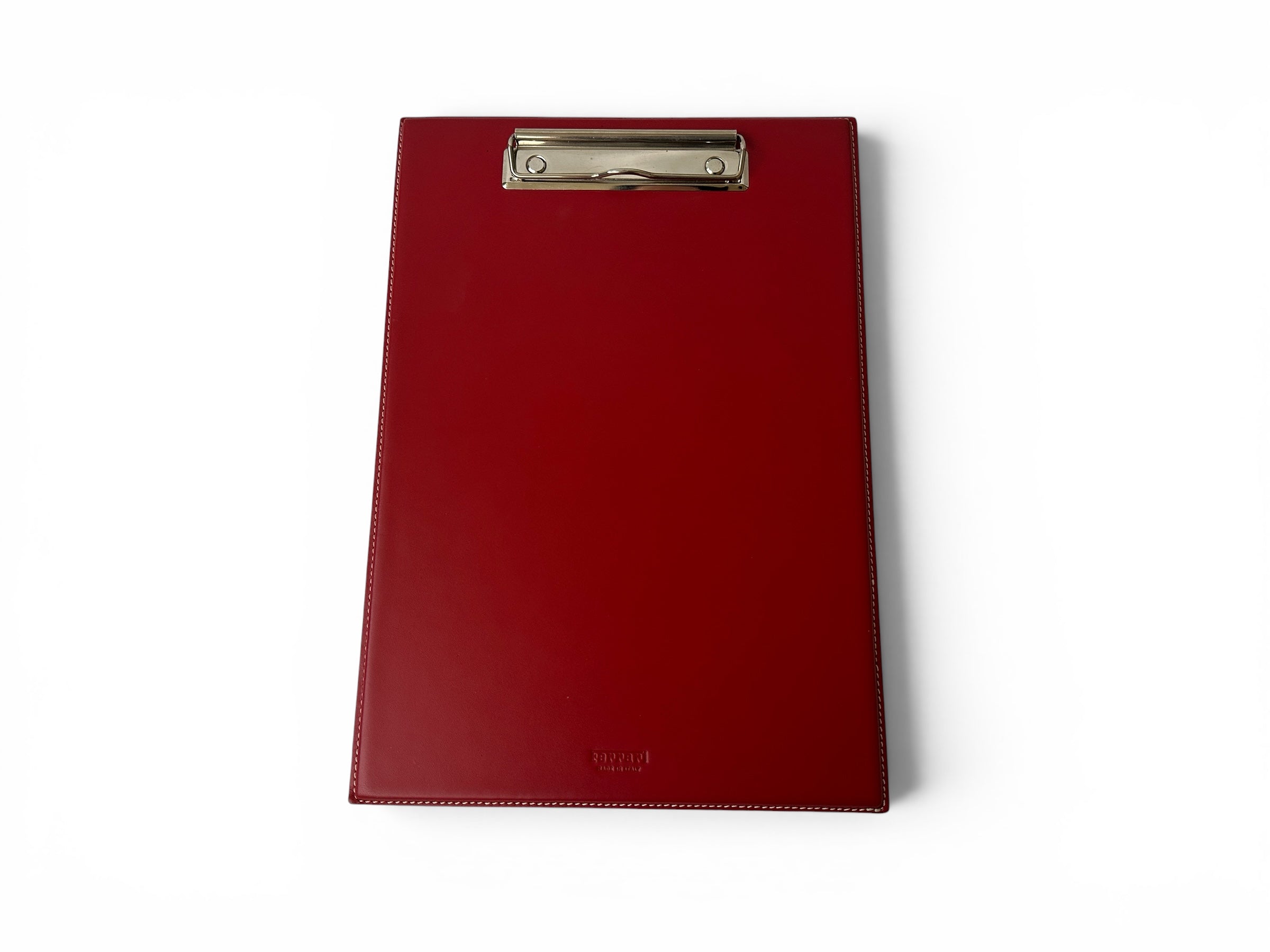 Ferrari Red Leather Clipboard - Large Shield Logo - Official Accessory