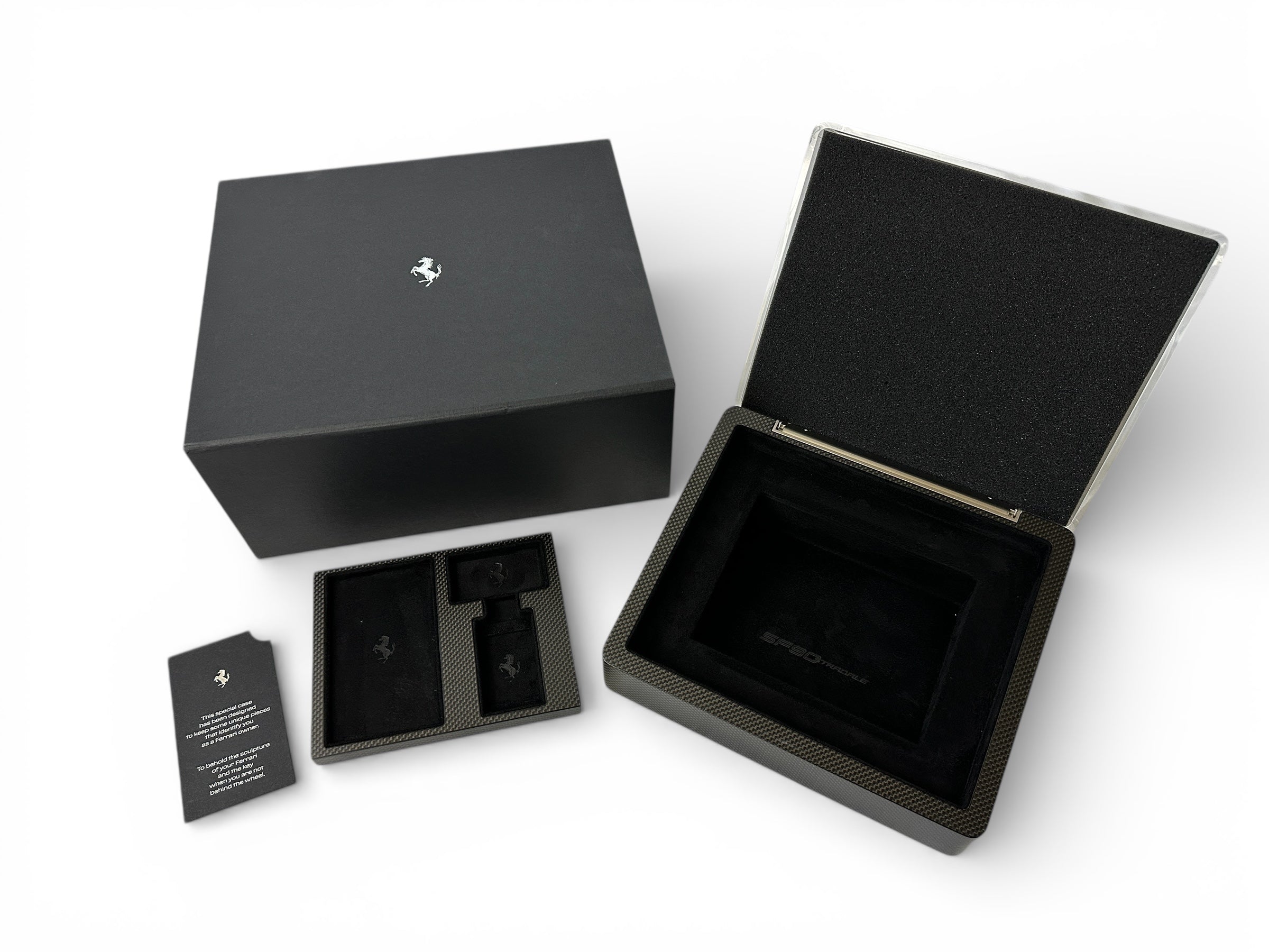 Ferrari SF90 Stradale Carbon Look Key & Model Storage Box - Owners Edition