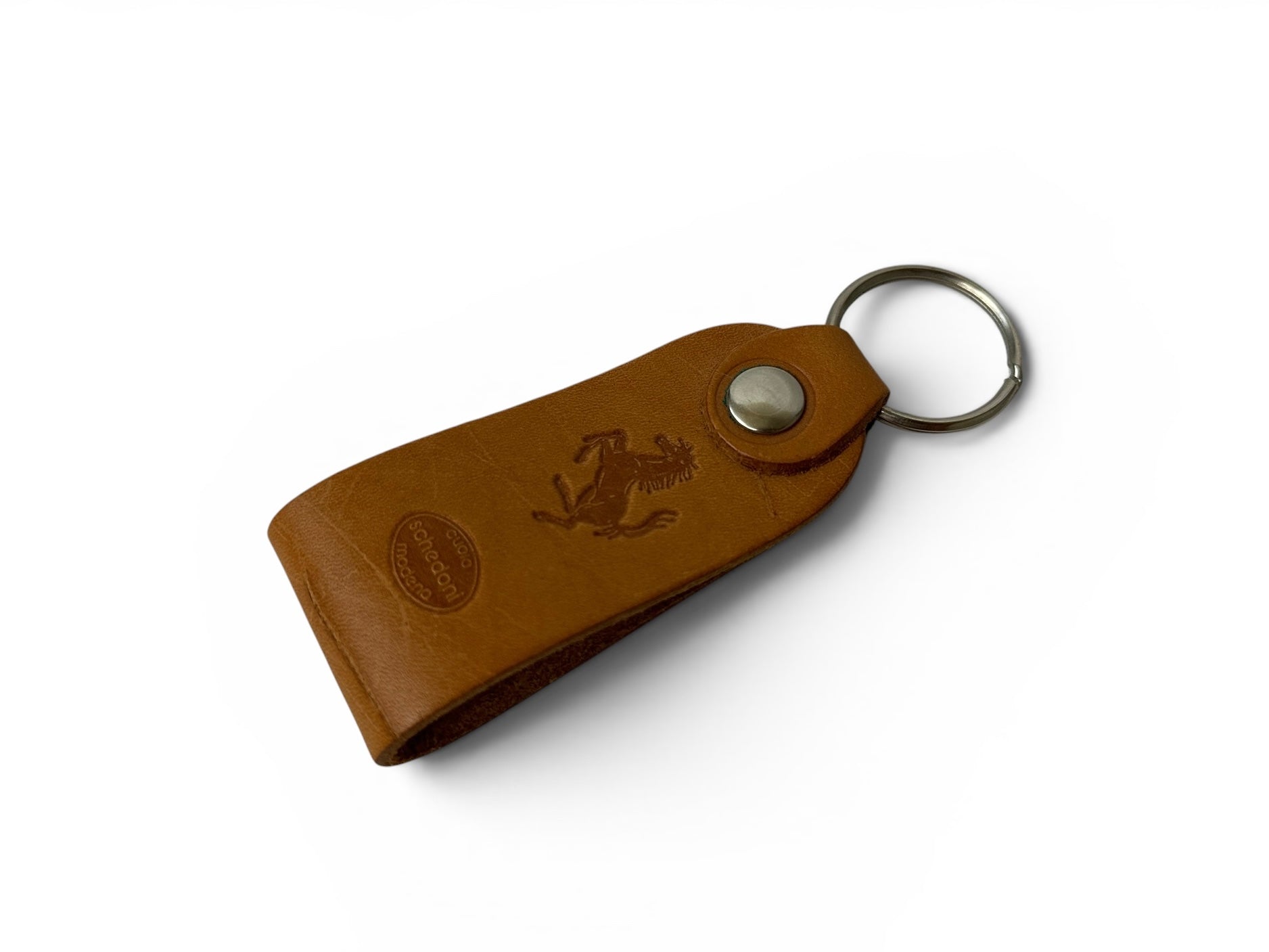 Ferrari Schedoni Cuoio Leather Keychain, Keyfob - Gruppo Sportivo