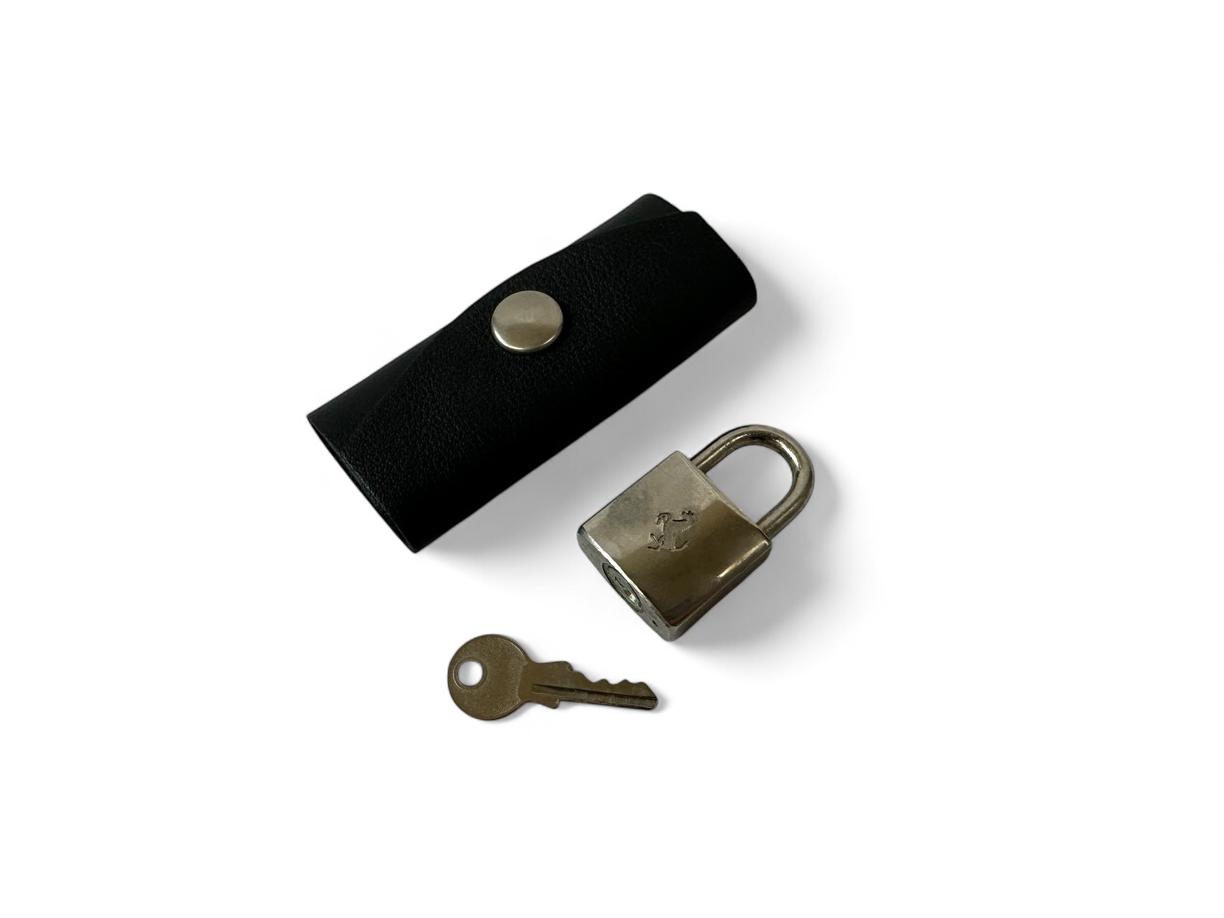 Ferrari Schedoni Leather Key Wallet with Lock and Key for Luggage Set