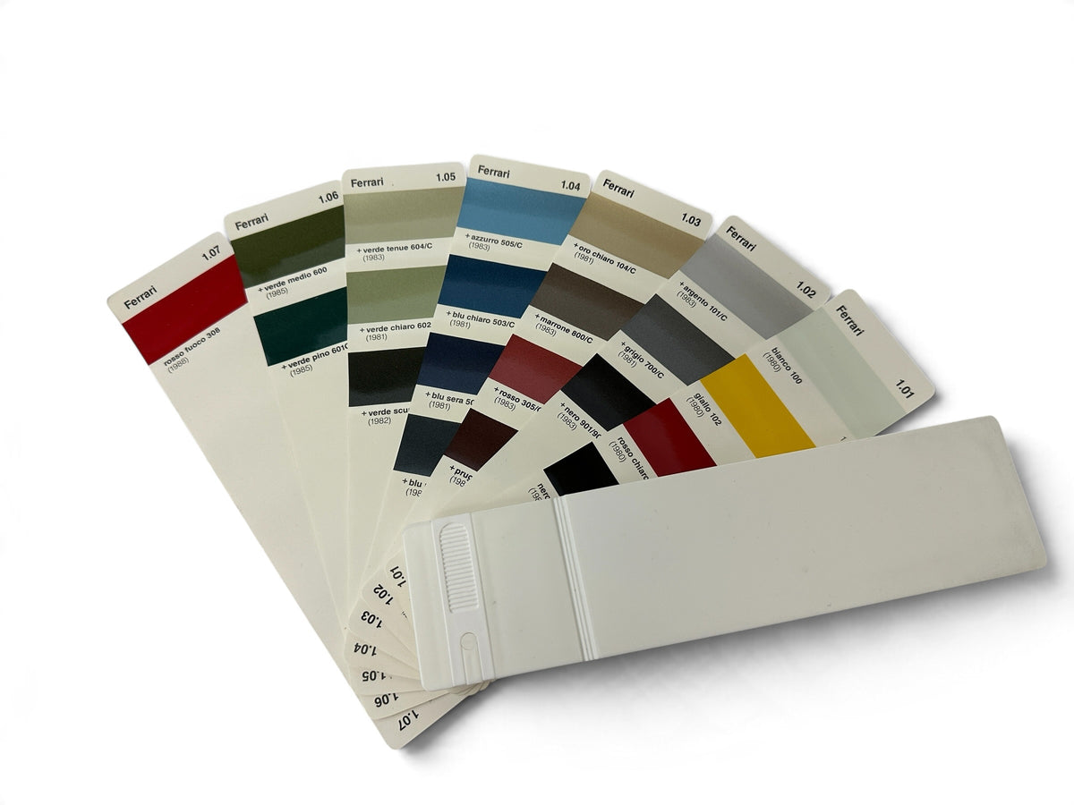 Ferrari Standox 1980's Color, Colour Range Sample Swatch - Paint Sample Brochure 
