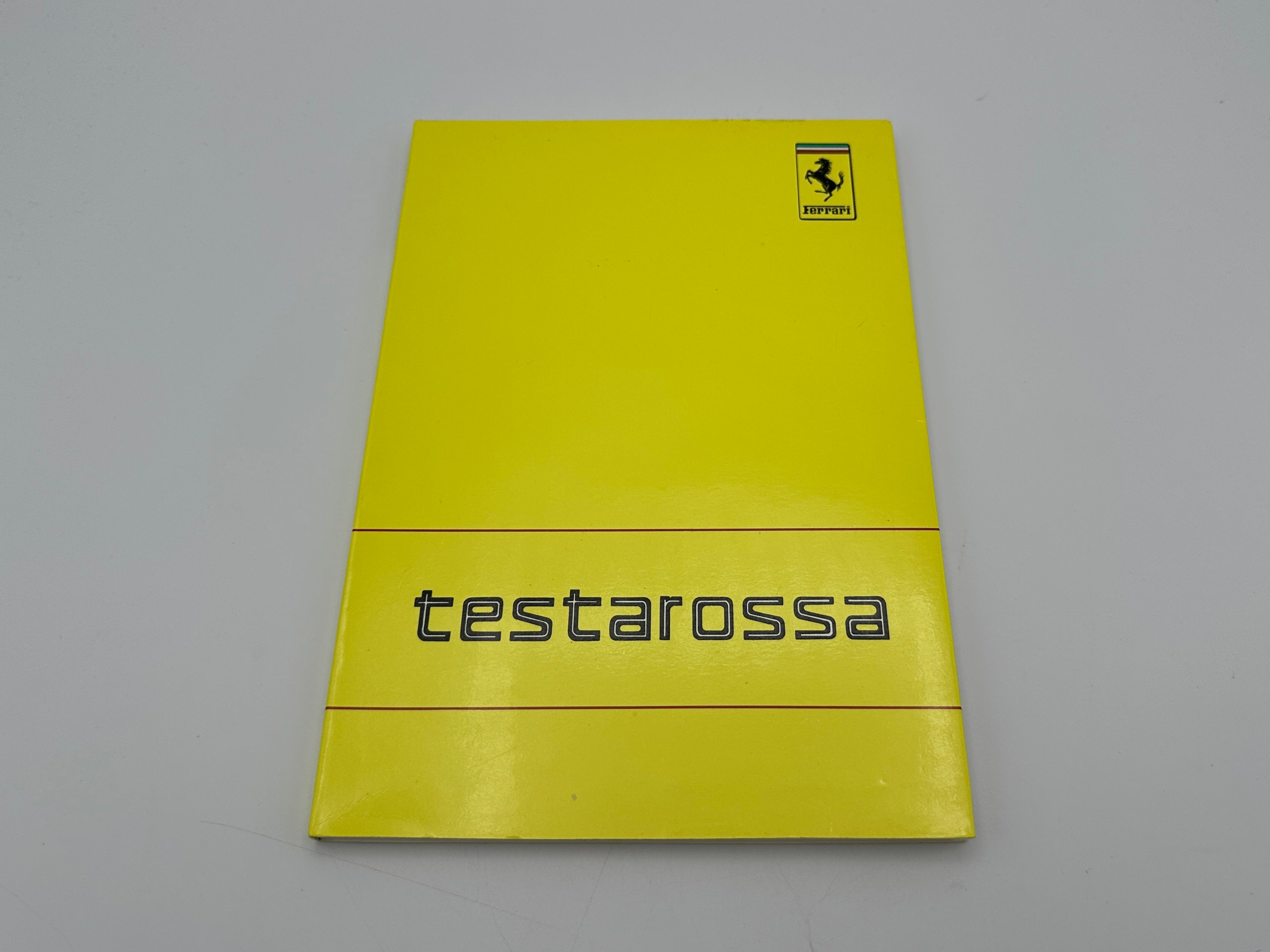 Ferrari Testarossa Owner's Manual, Handbook #496/88 - 1988
