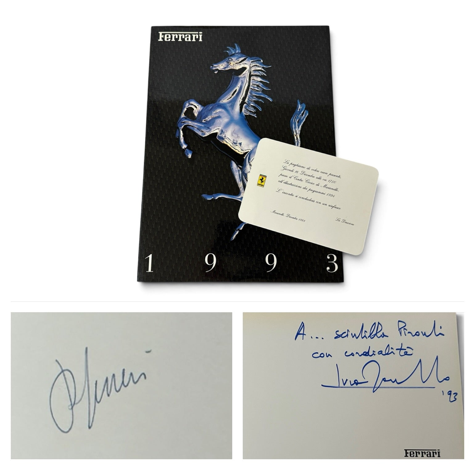 Ferrari Yearbook Annuario 1993 - Signed Piero Ferrari & Luca Di Montezemolo - Autograph 