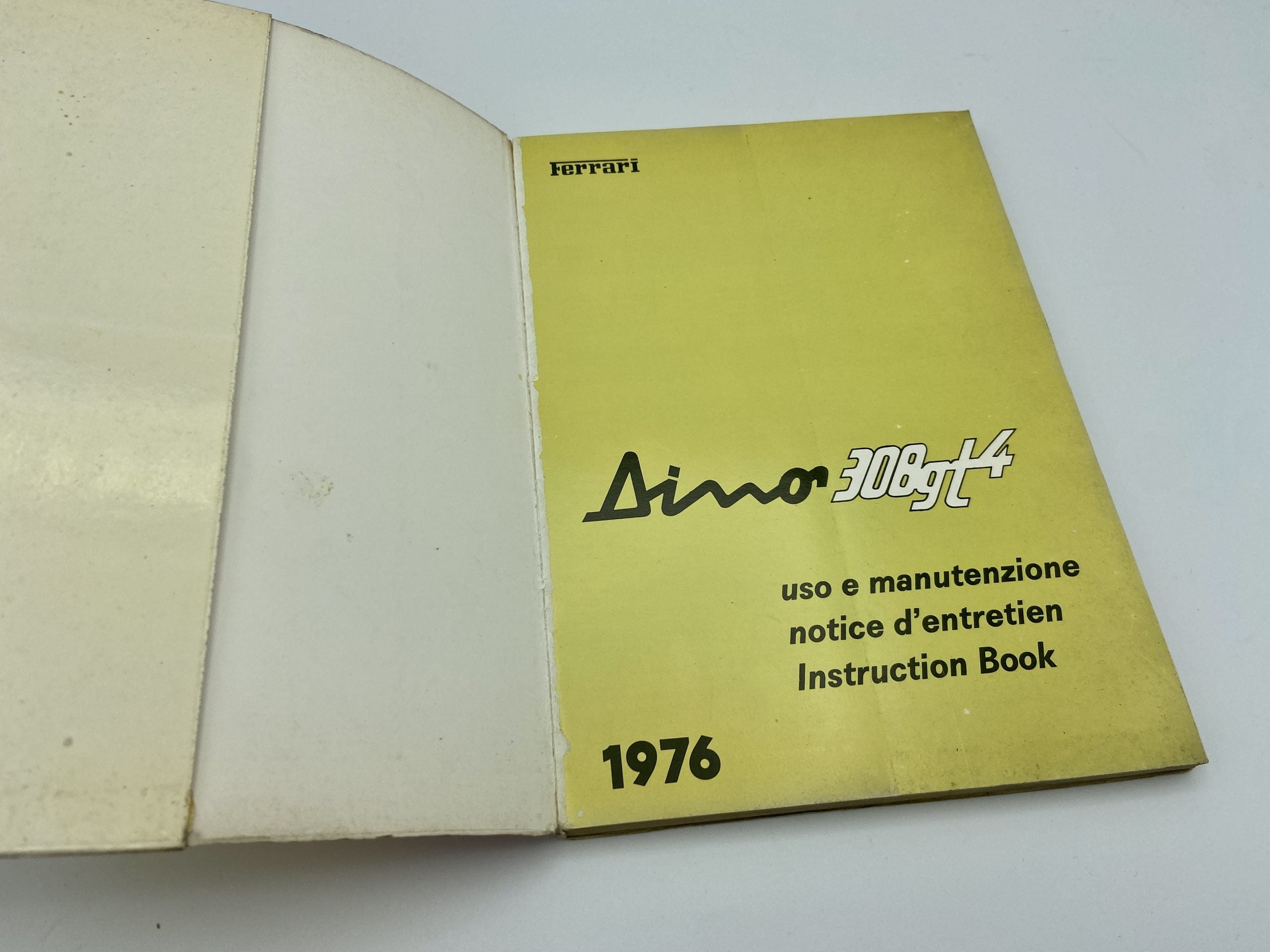 Ferrari Dino 308 GT4 Owner’s Manual #124/76 – 1976