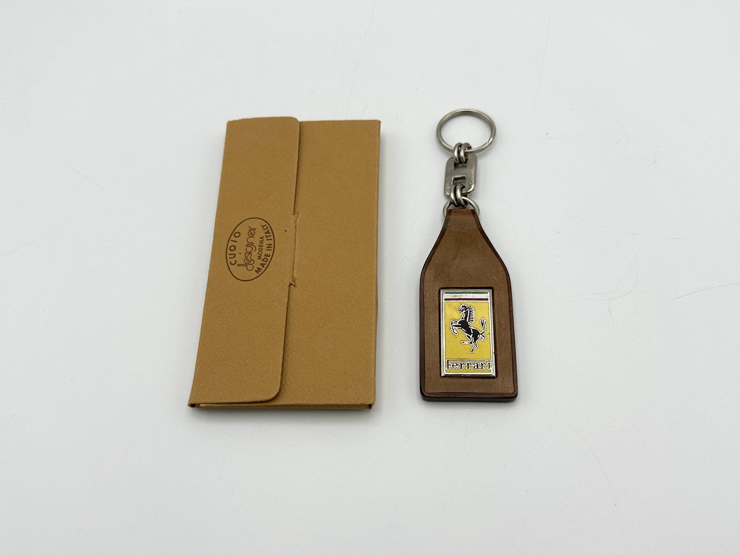 Ferrari Mondial Cuoio Designer (Schedoni) Leather Keychain, Keyfob