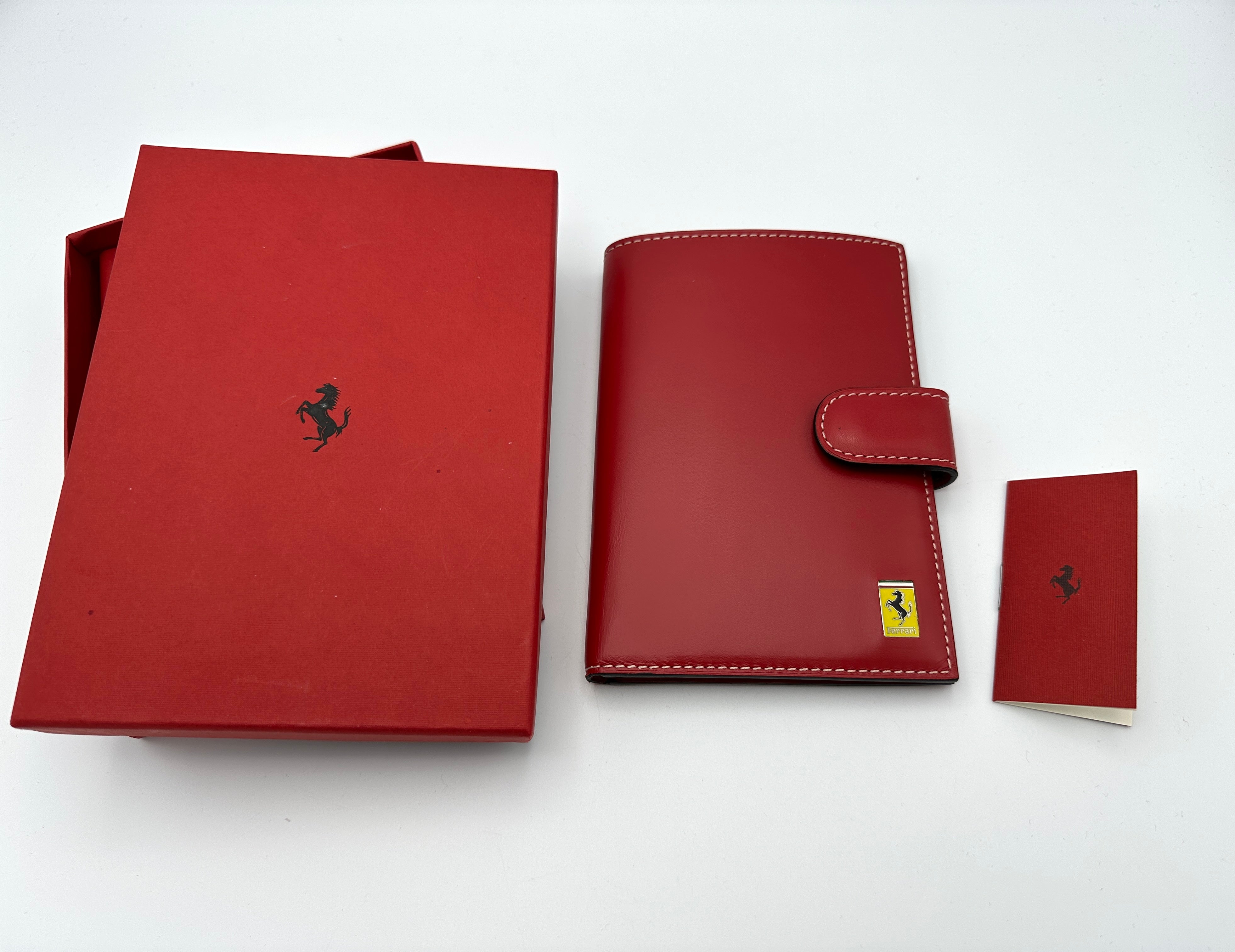 Ferrari Red Leather Wallet - Portfolio - Official Accesory - In Box