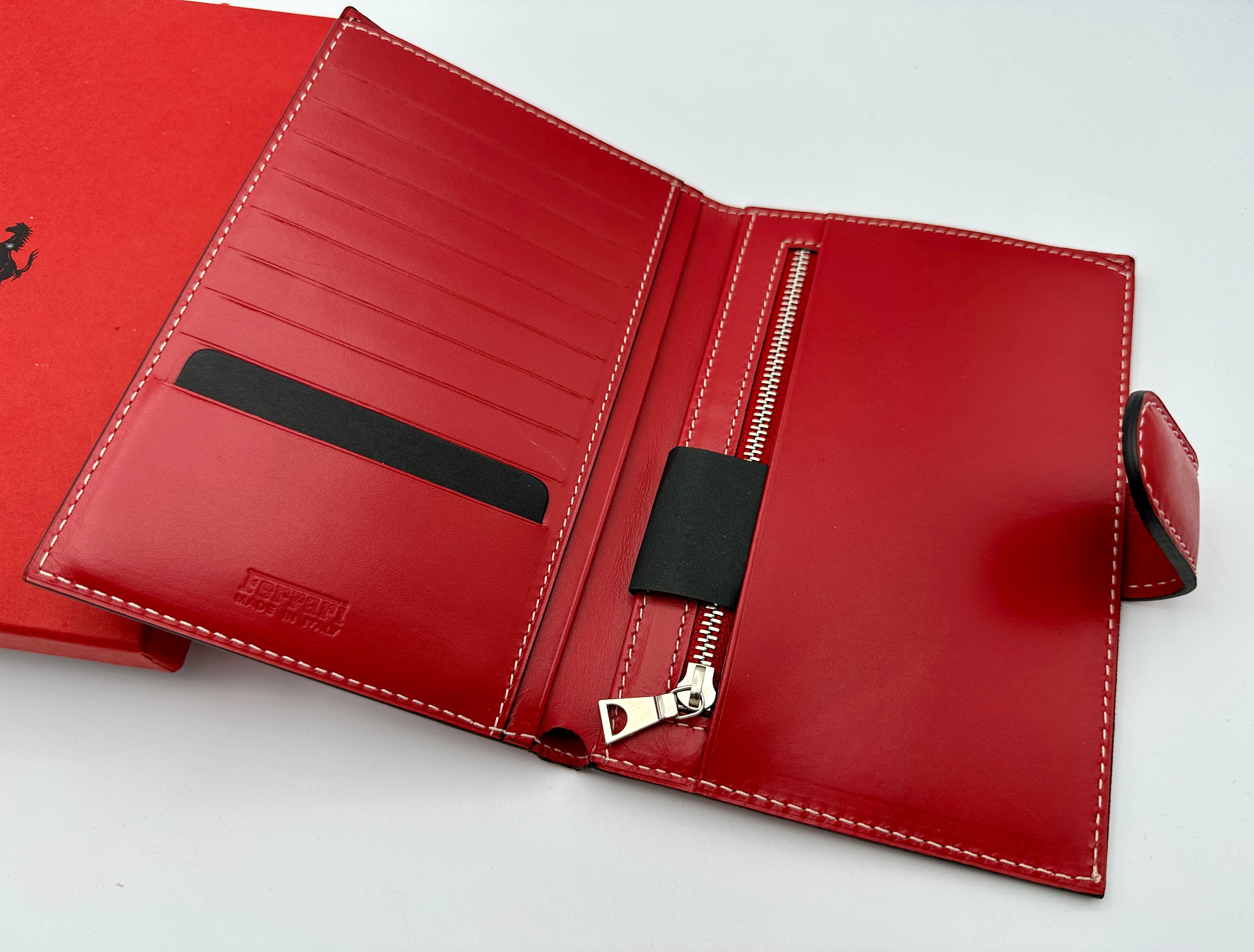 Ferrari Red Leather Wallet - Portfolio - Official Accesory - In Box