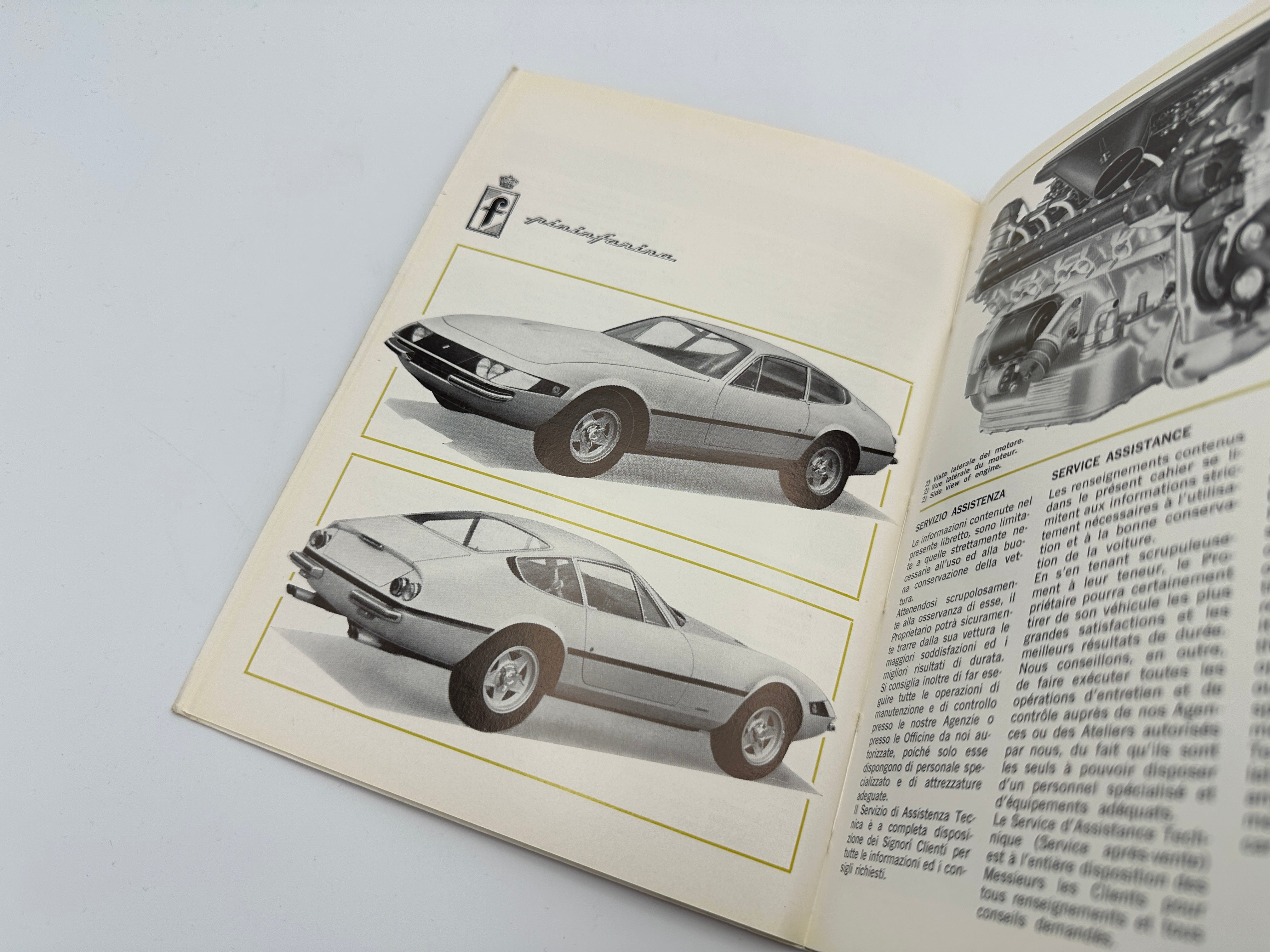 Ferrari 365 GTB4 Daytona Plexiglass Owner’s Manual #34- 1969/70