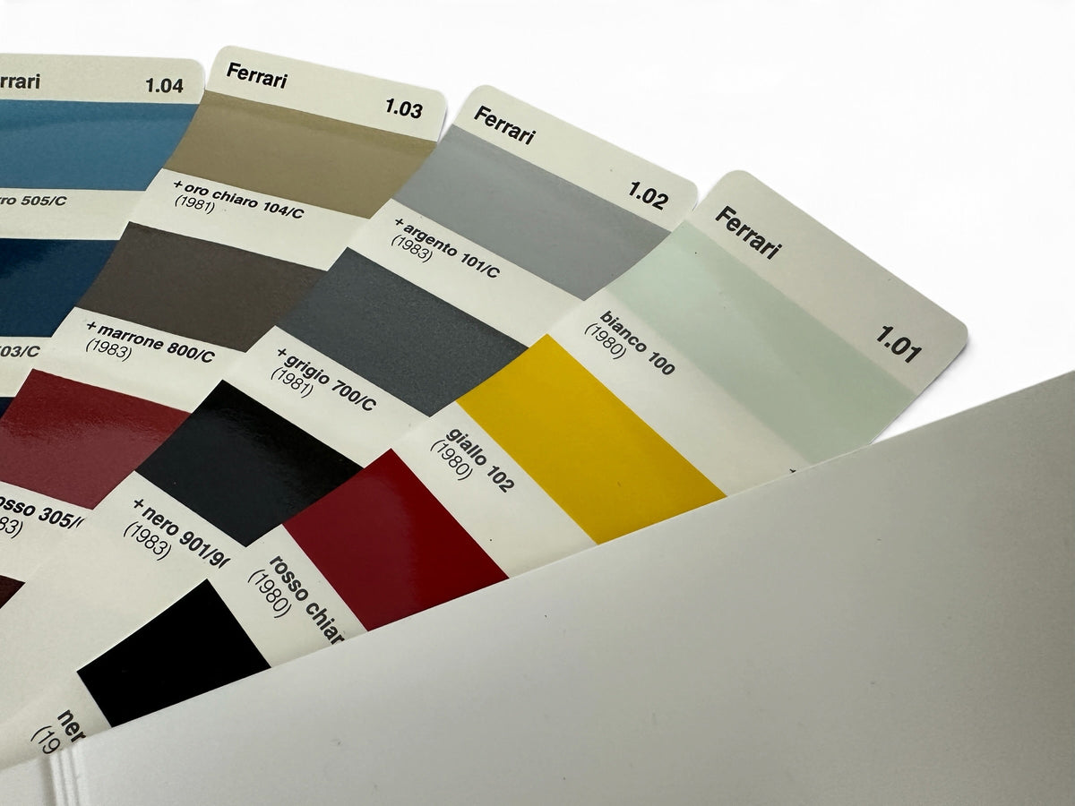 Ferrari Standox 1980's Color, Colour Range Sample Swatch - Paint Sample Brochure
