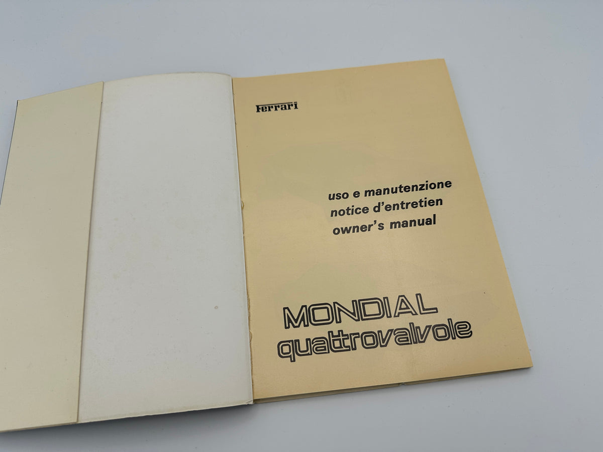 Ferrari Mondial Quattrovalvole Owner’s Manual #241/82 – 1982