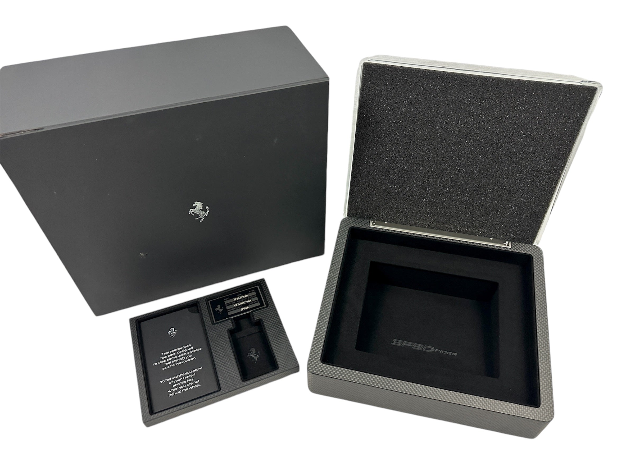 Ferrari SF90 Spider Key Storage Box - Owners Edition - Carbon Look