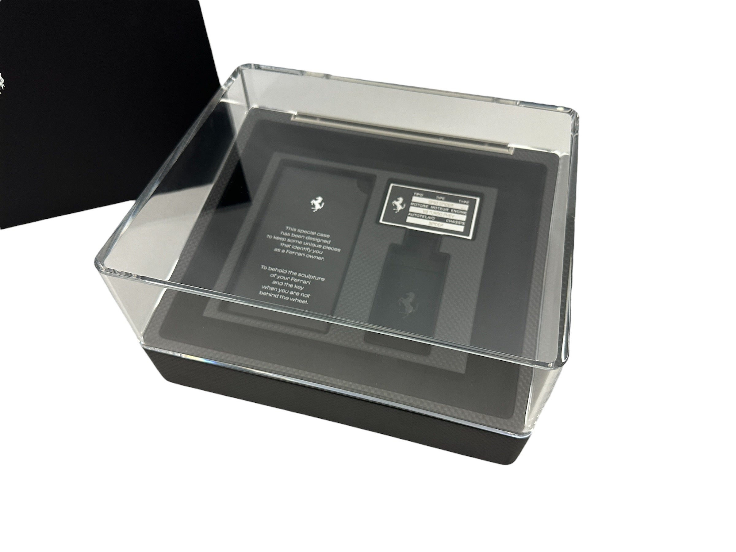 Ferrari SF90 Spider Key Storage Box - Owners Edition - Carbon Look