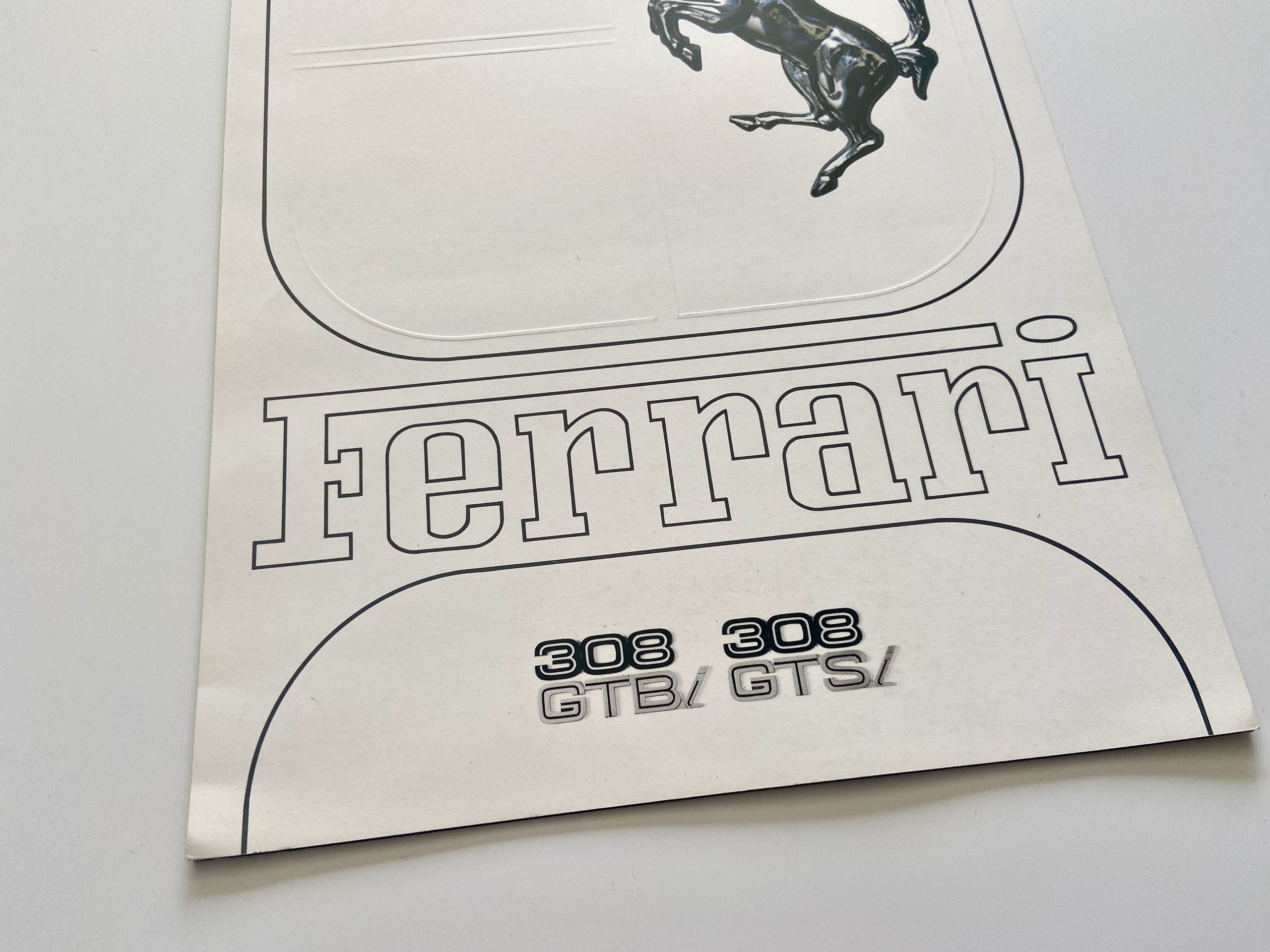 Ferrari 308 GTBi/GTSi Sales Brochure #206/81 - 1981