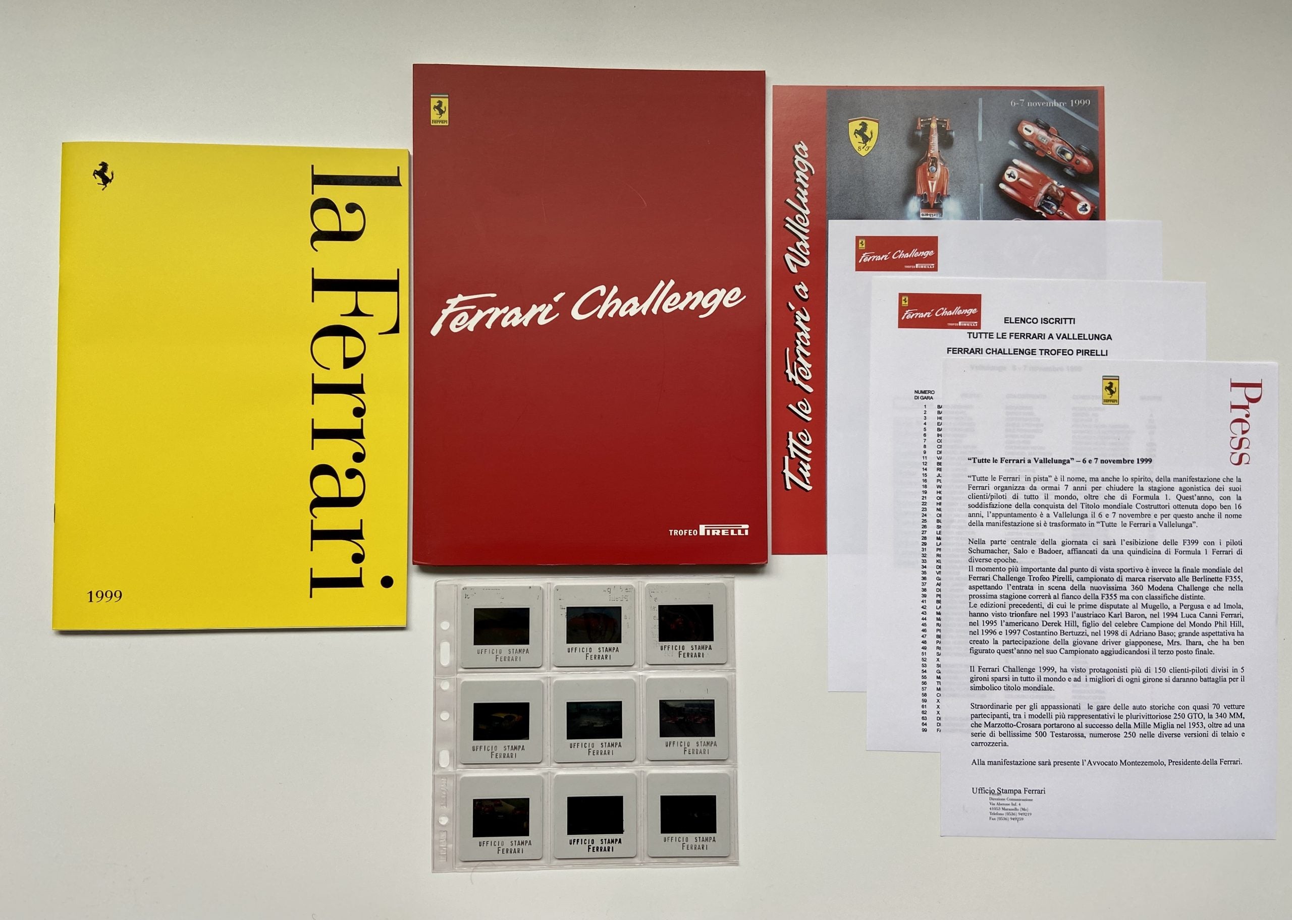 Ferrari 360 Challenge Trofeo Pirelli Press Folder 1999