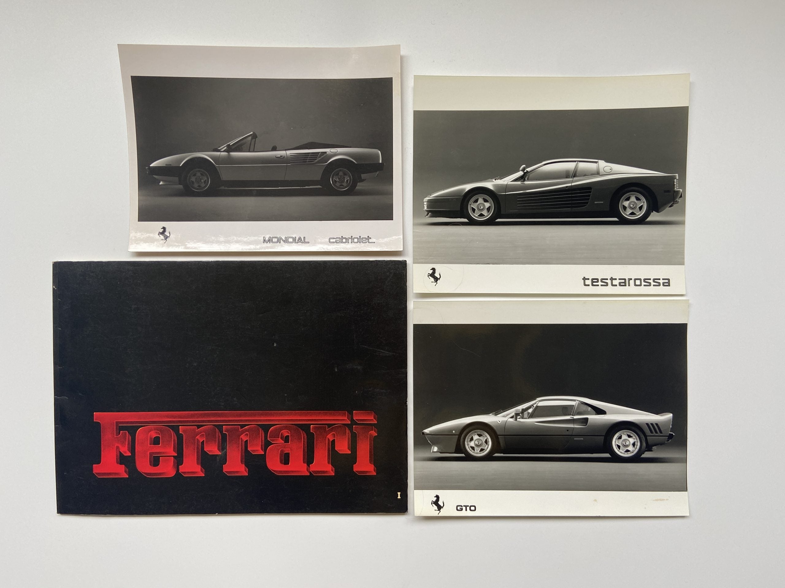 Ferrari Mondial, Testarossa, 288 GTO Press Folder Brochure #325/84 - Italian