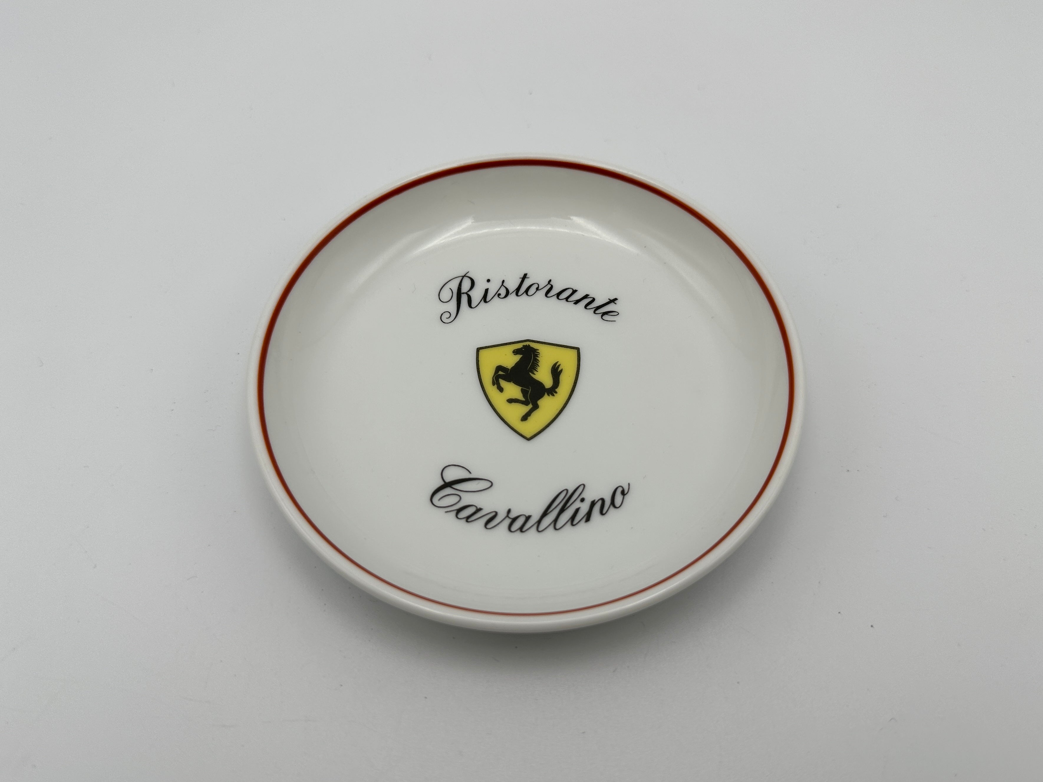 Ferrari Cavallino Restaurant Ceramic – Richard Ginori Italy – Saucer, Small Plate – Ristorante Cavallino Maranello