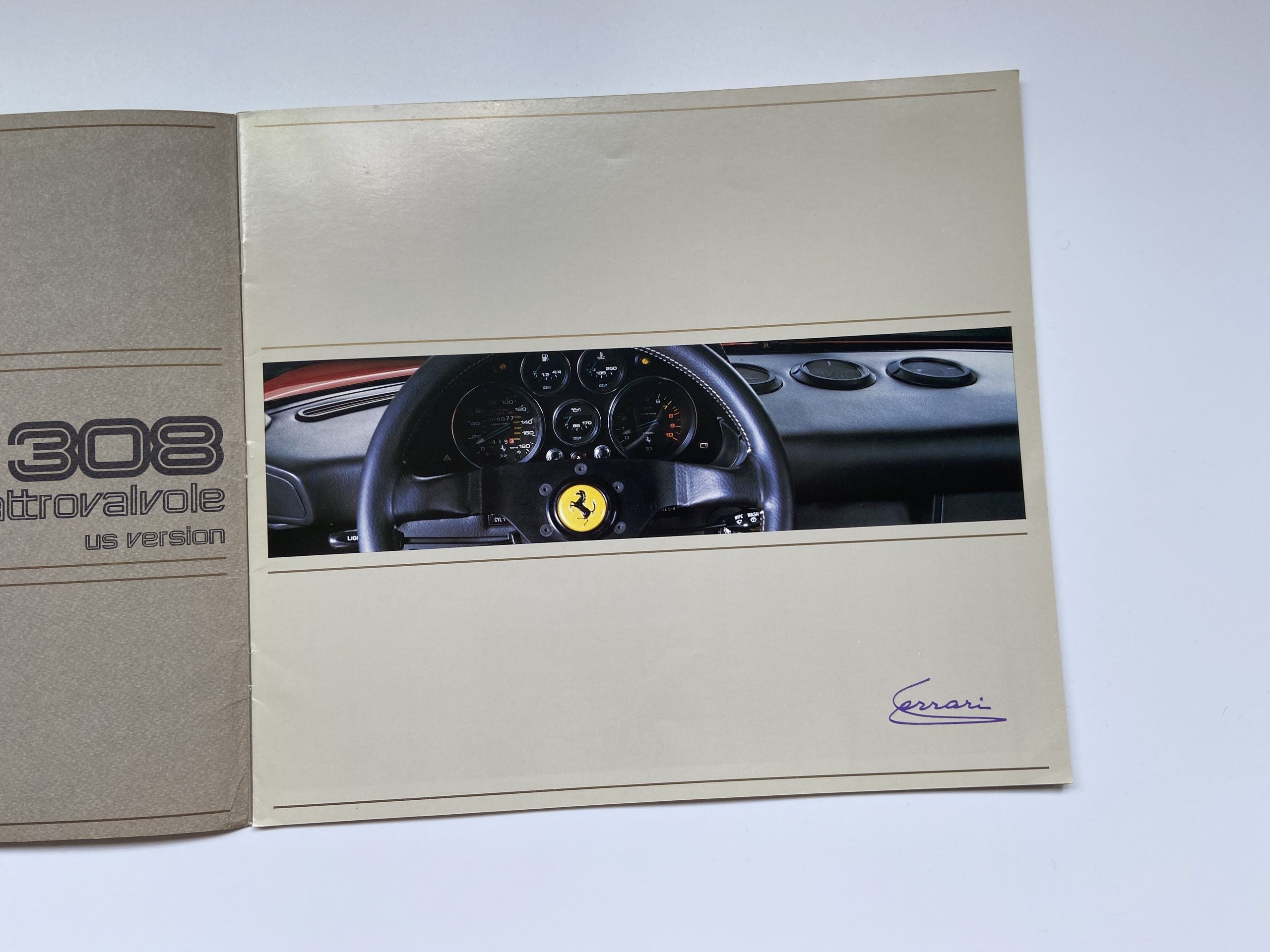 Ferrari 308 QV Quattrovalvole U.S.Version Sales Brochure #272/83 - 1983