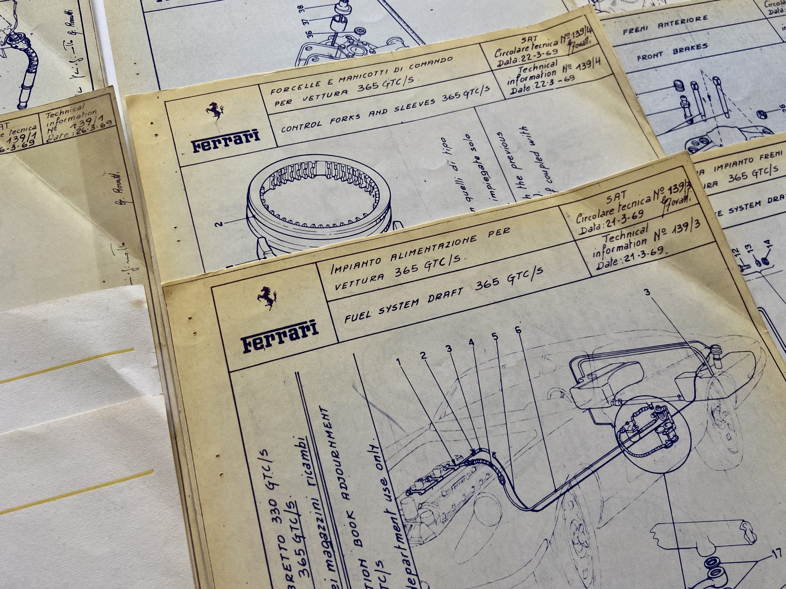 Ferrari 365 GTC/GTS Spare Parts Catalogue Internal Documents, 27 March 1969