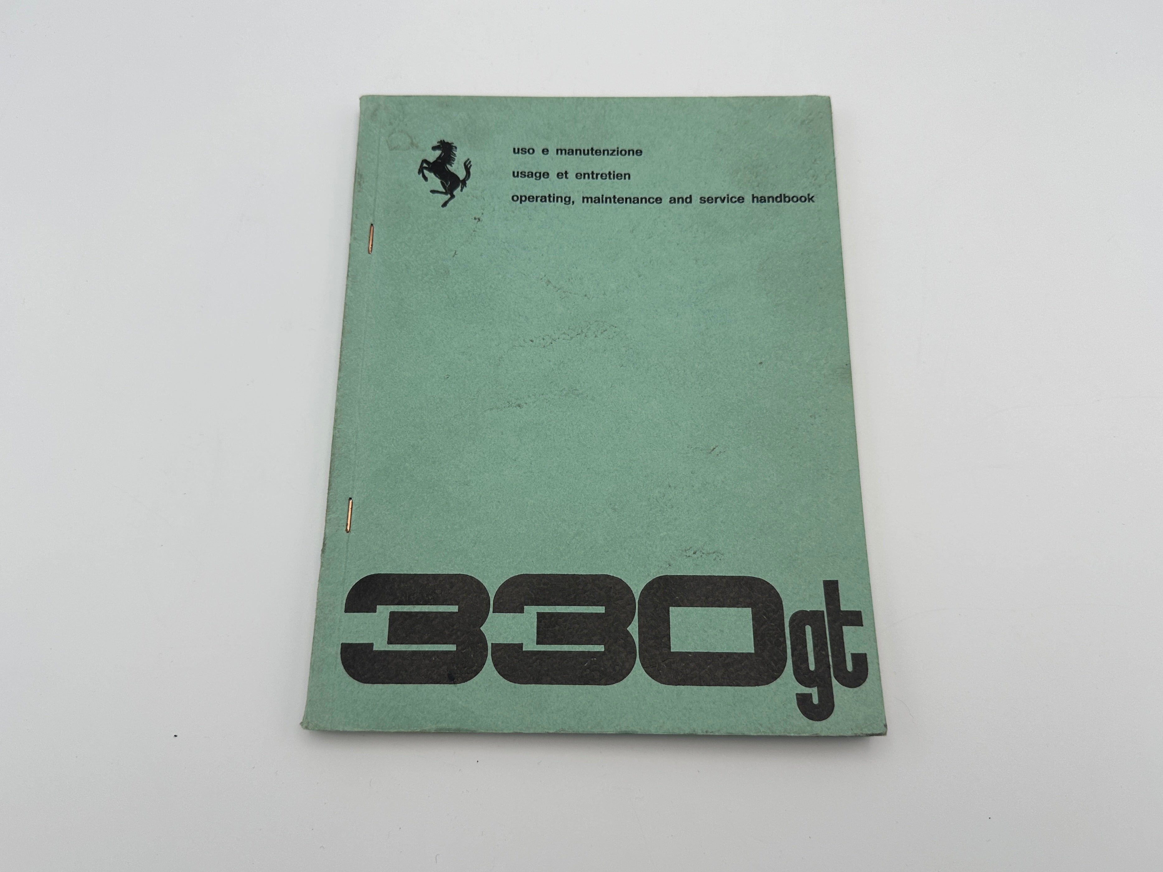 Ferrari 330 GT Series I and II Owners Manual - Early Factory Reprint - 1964-1965