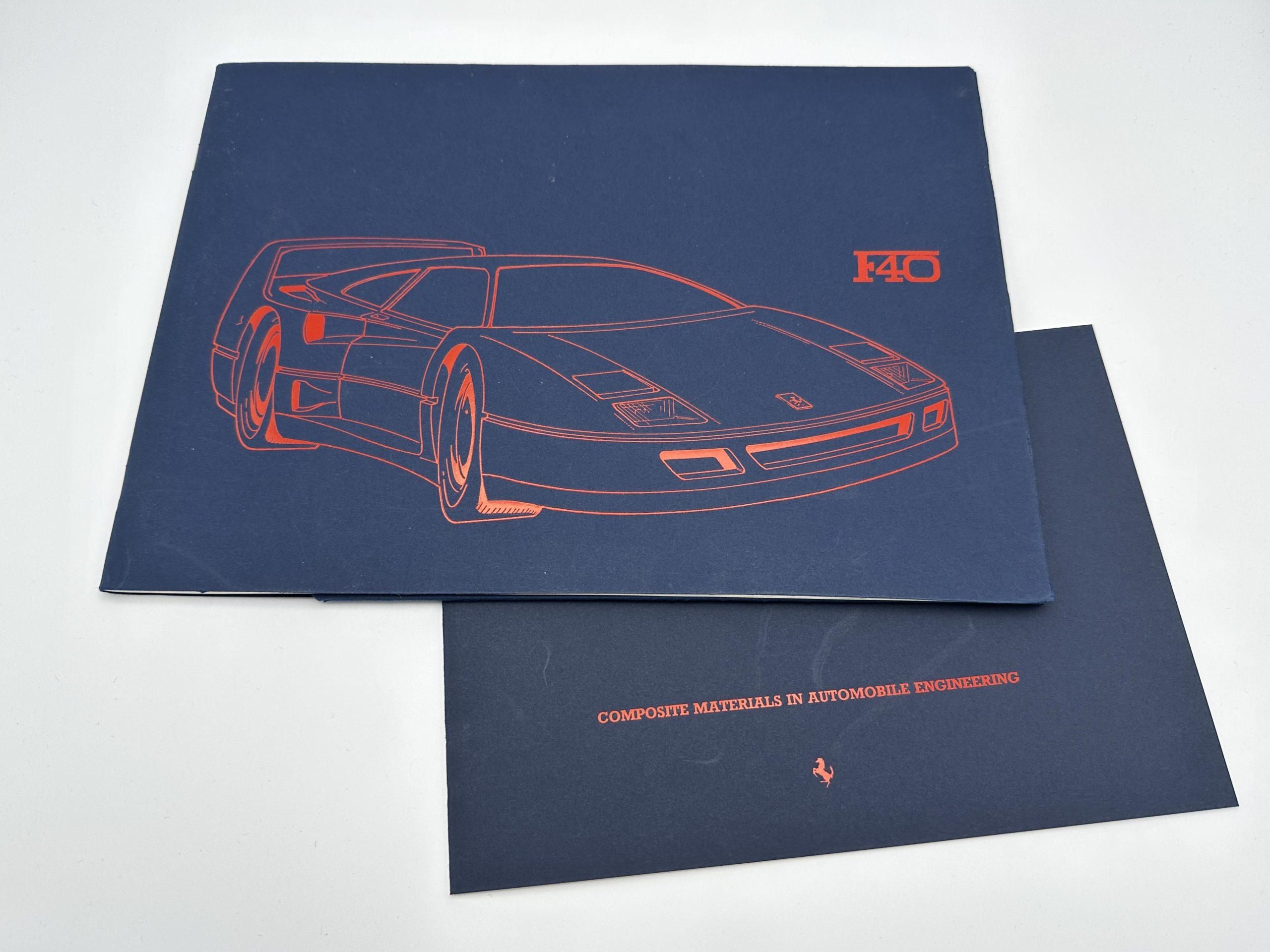 Ferrari F40 Press Folder, Brochure 1987 #477/87 – English