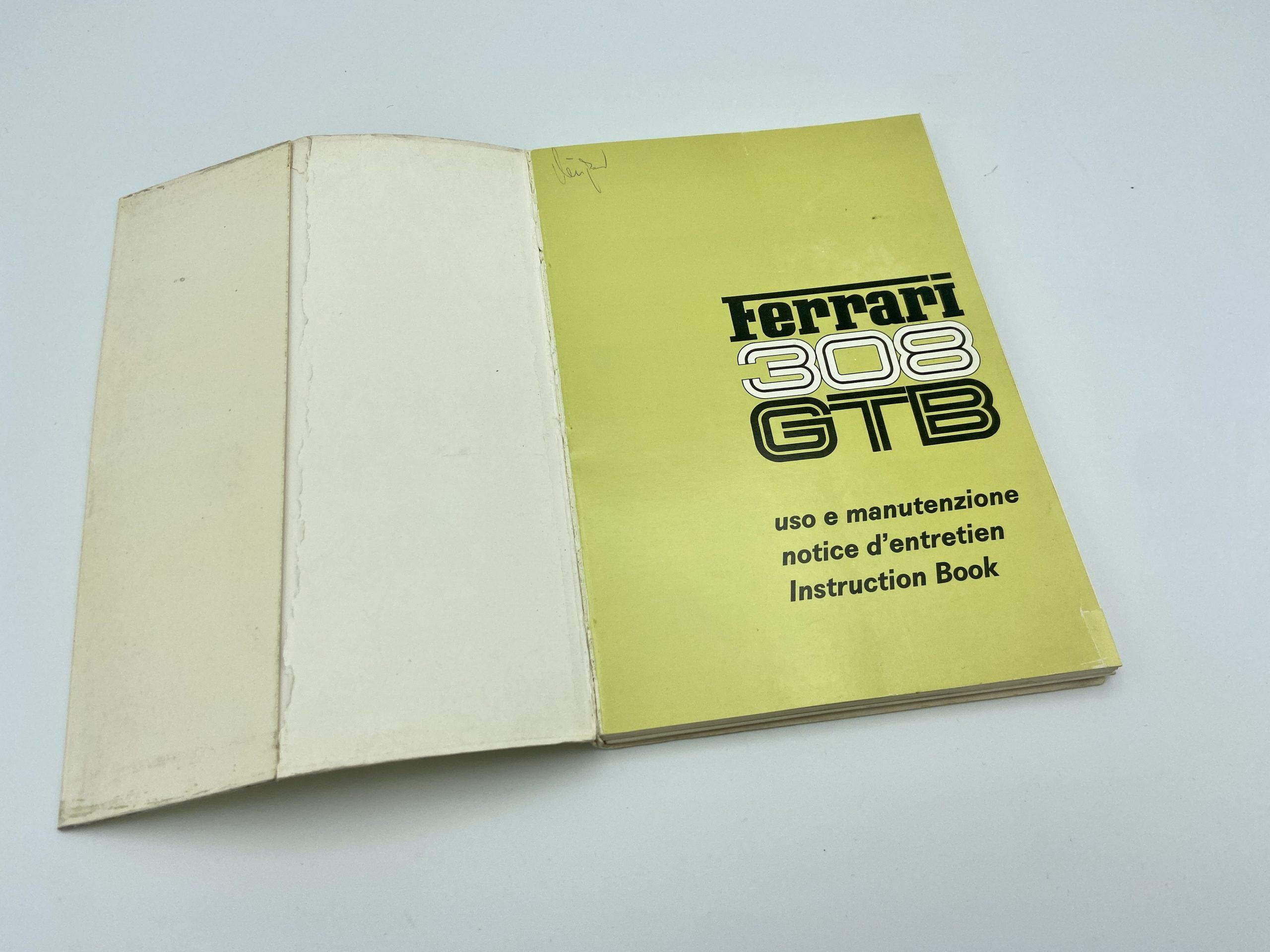 Ferrari 308 GTB Owner’s Manual #116/75 - 1975-1977