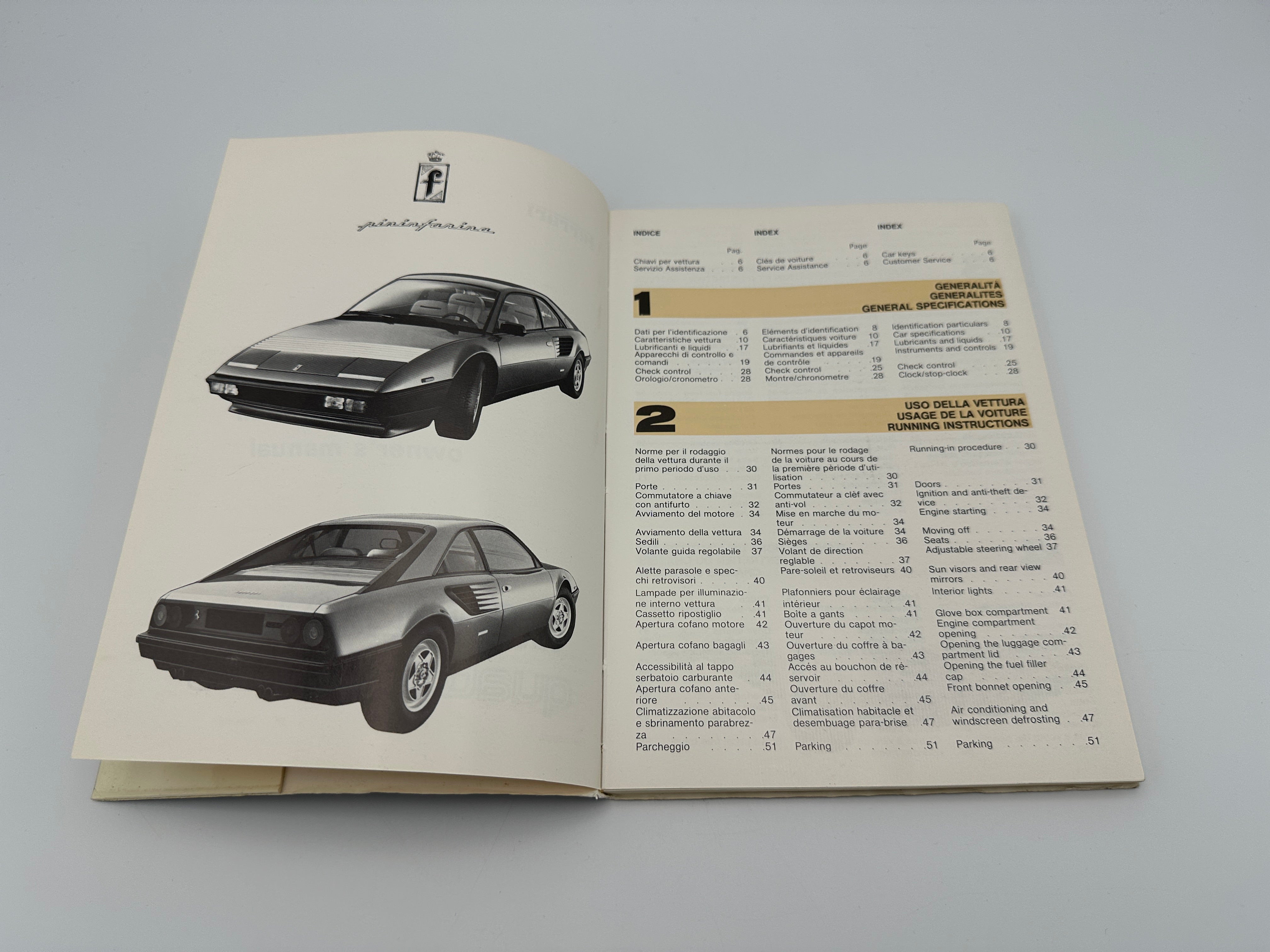 Ferrari Mondial Quattrovalvole Owner’s Manual #242/82 - 1982