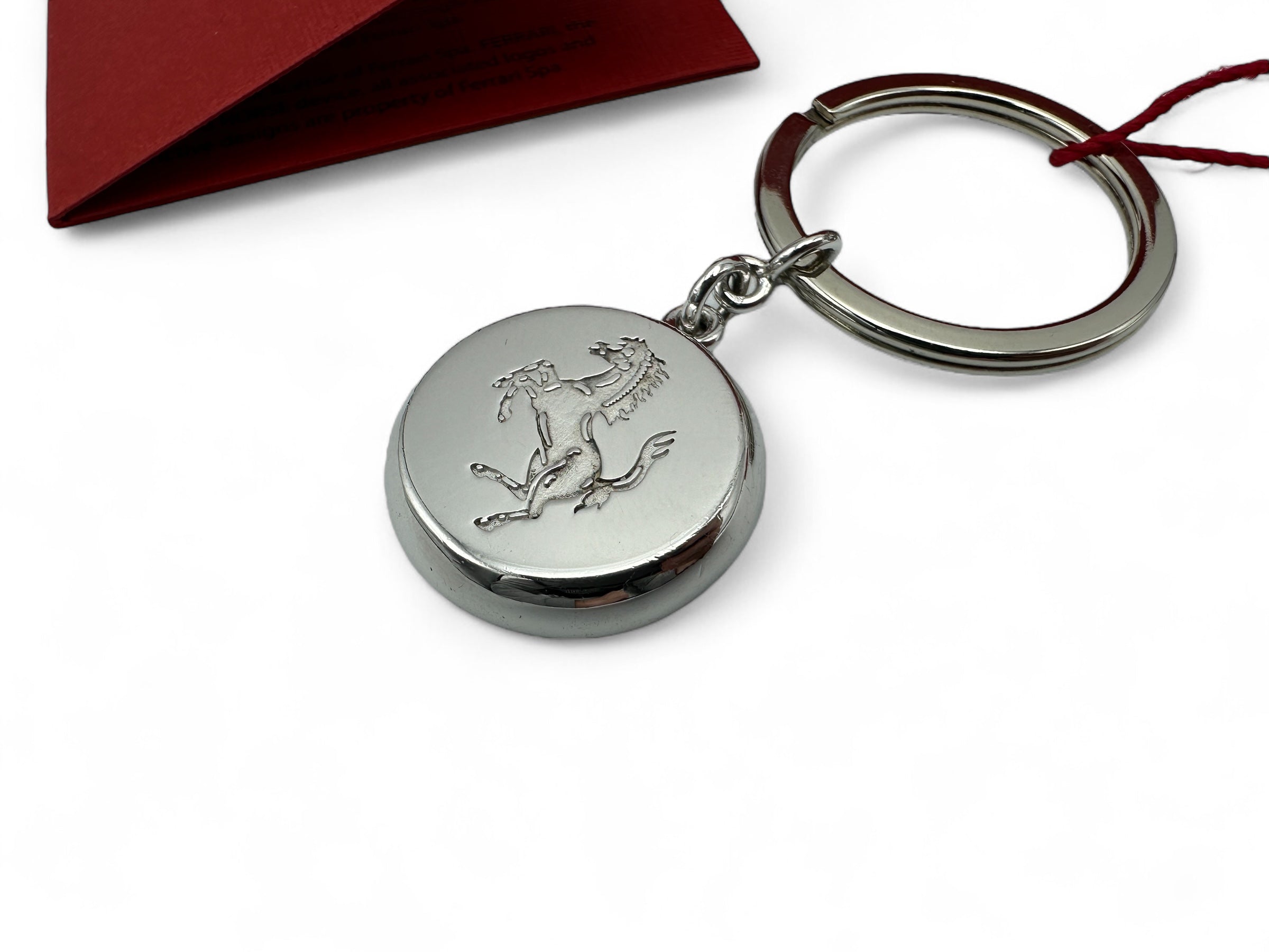 Ferrari Prancing Horse Coin Silver 925 Keychain - Official Accessory